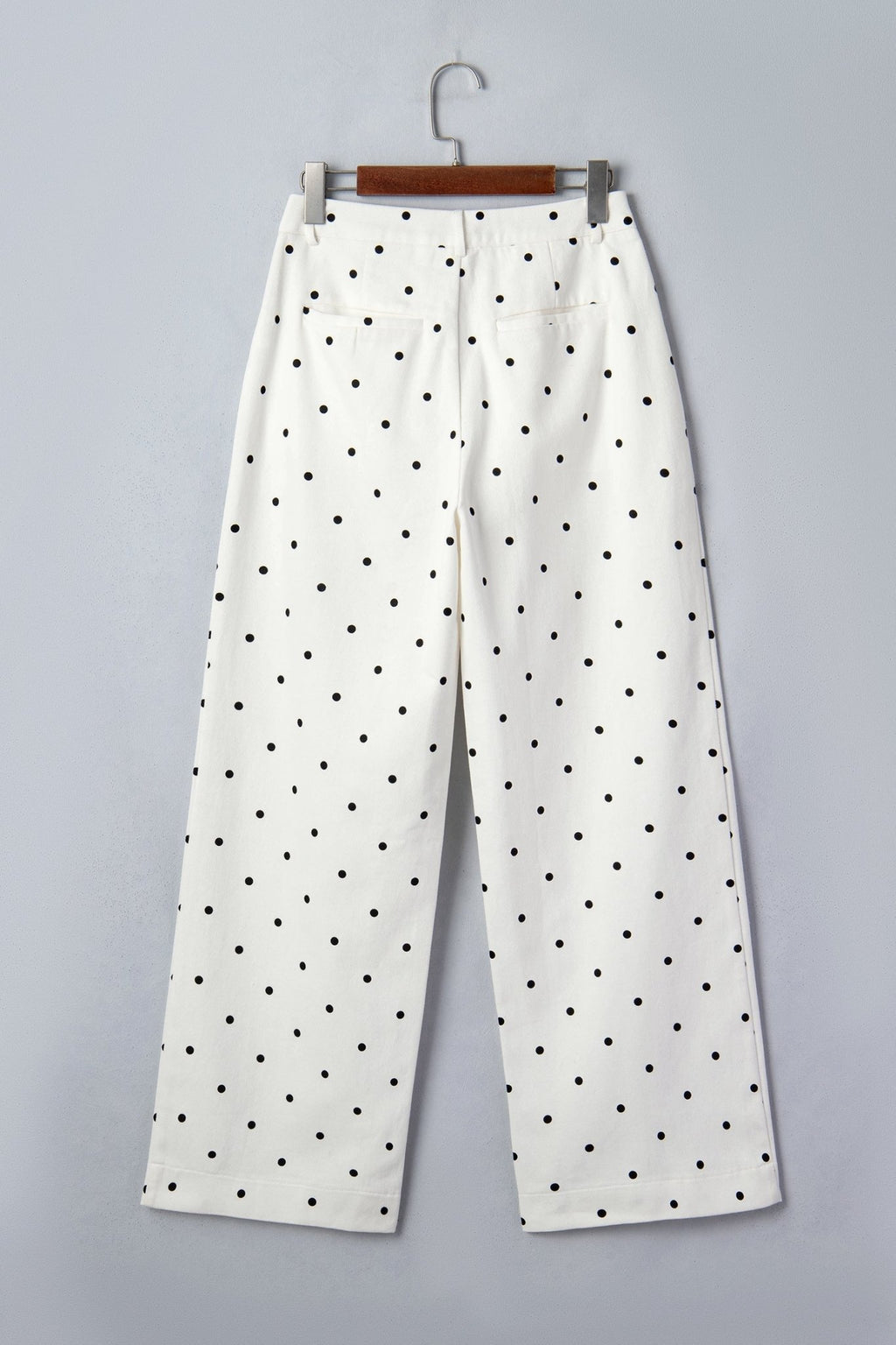 Polka Dot Denim Scalloped Patch Pocket Pants - Rooted & Reckless Co.