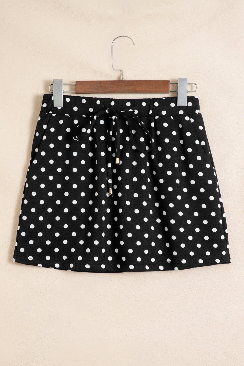 Polka Dot Drawstring Mini Skort - Rooted & Reckless Co.