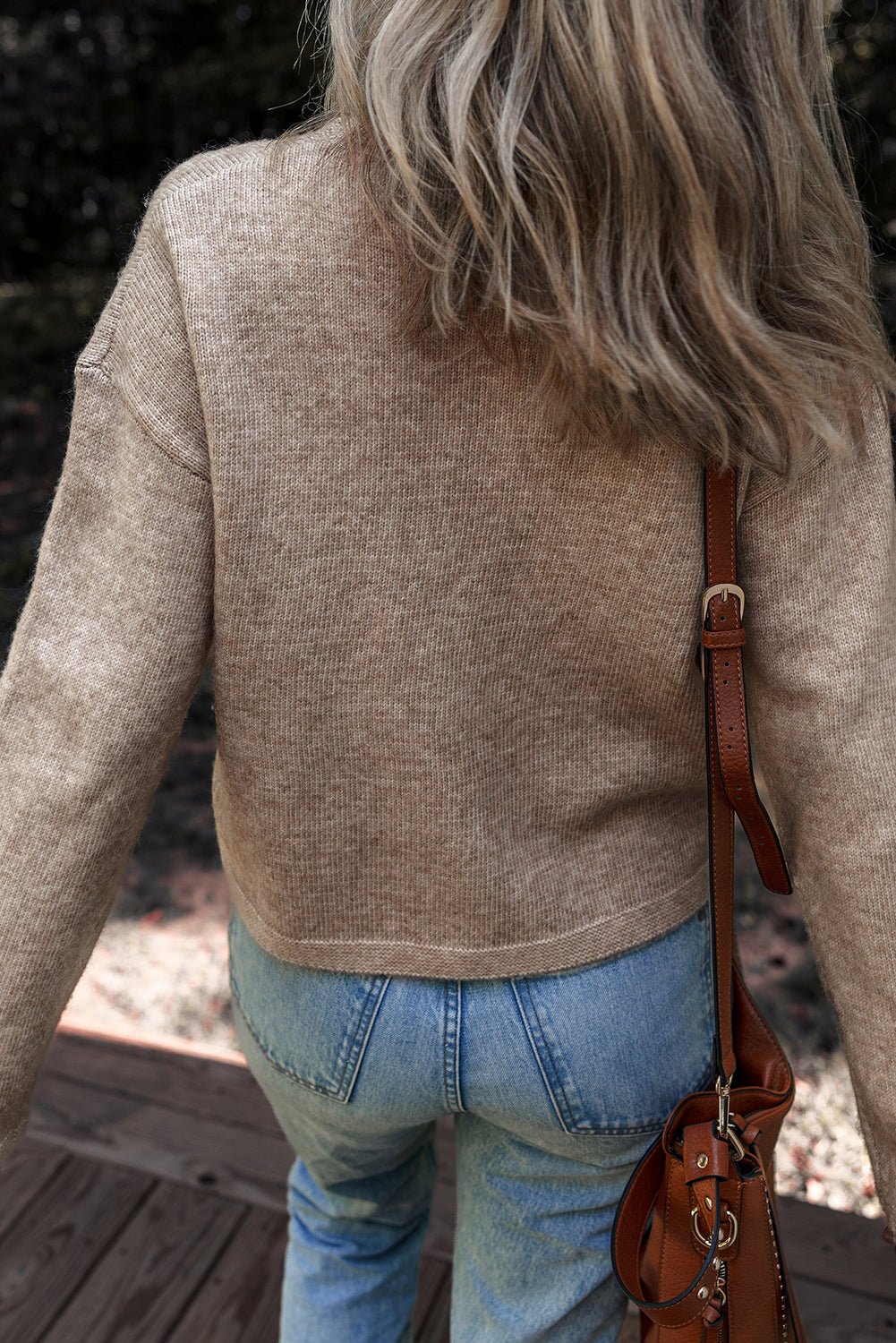 Polka Dot Drop Shoulder Sweater - Rooted & Reckless Co.