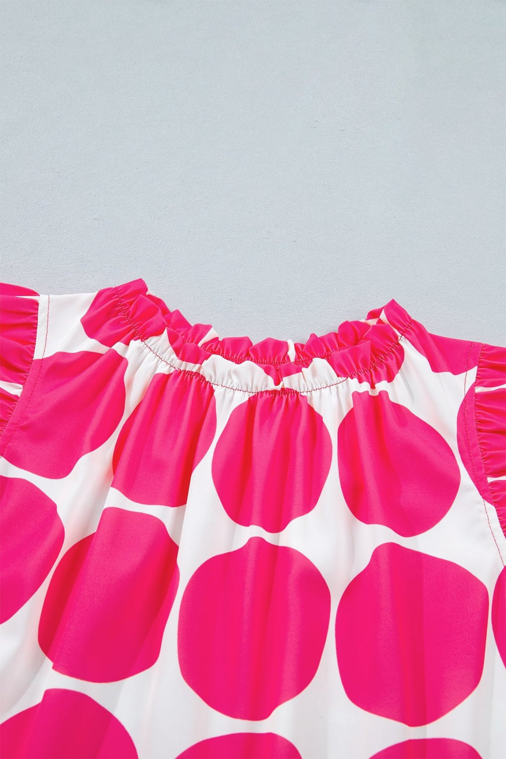 Polka Dot Frilled Round Neck Tank Top - Rooted & Reckless Co.