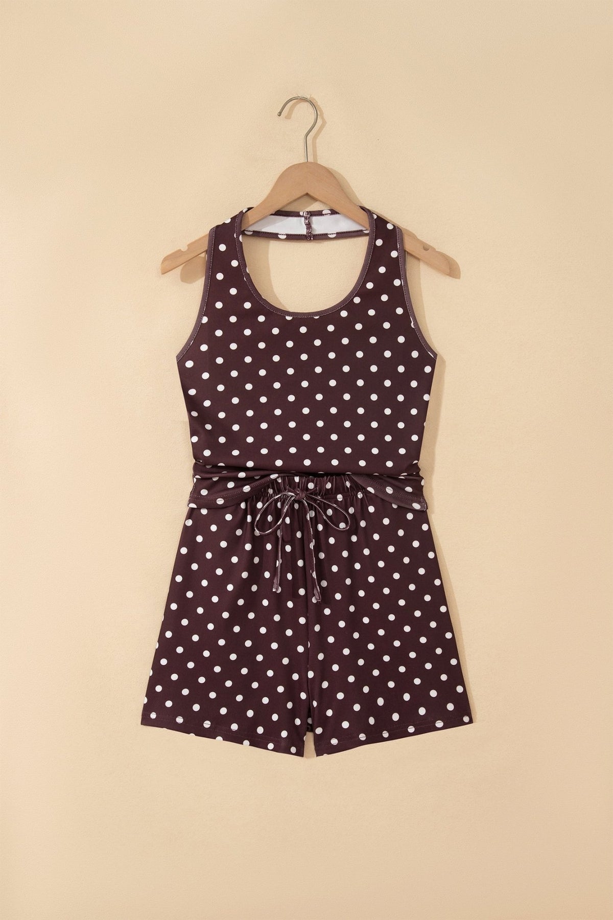 Polka Dot Halter Tank & Elastic Shorts Set - Rooted & Reckless Co.