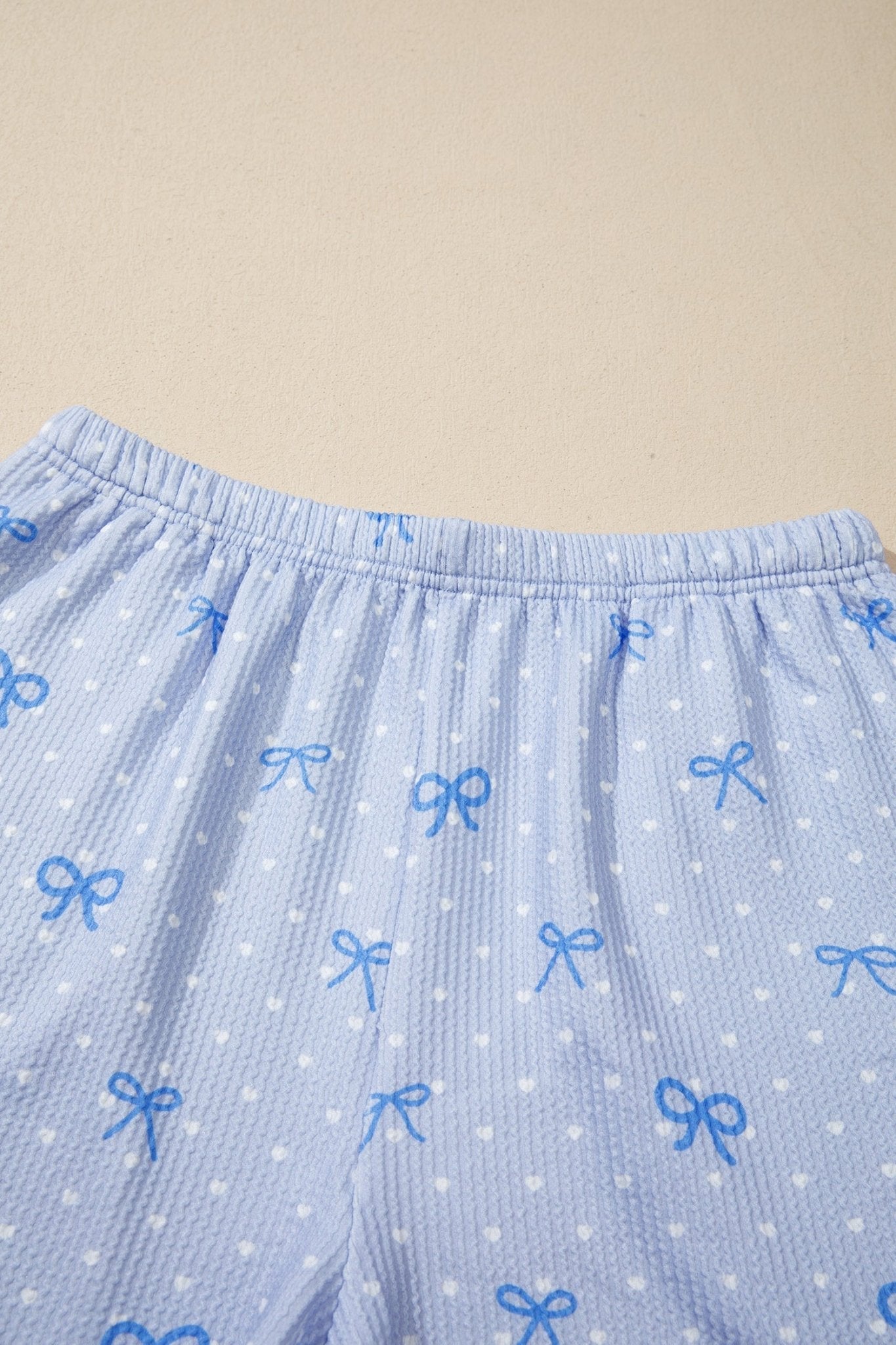 Polka Dot Heart Bow Top & Elastic Short Set - Rooted & Reckless Co.