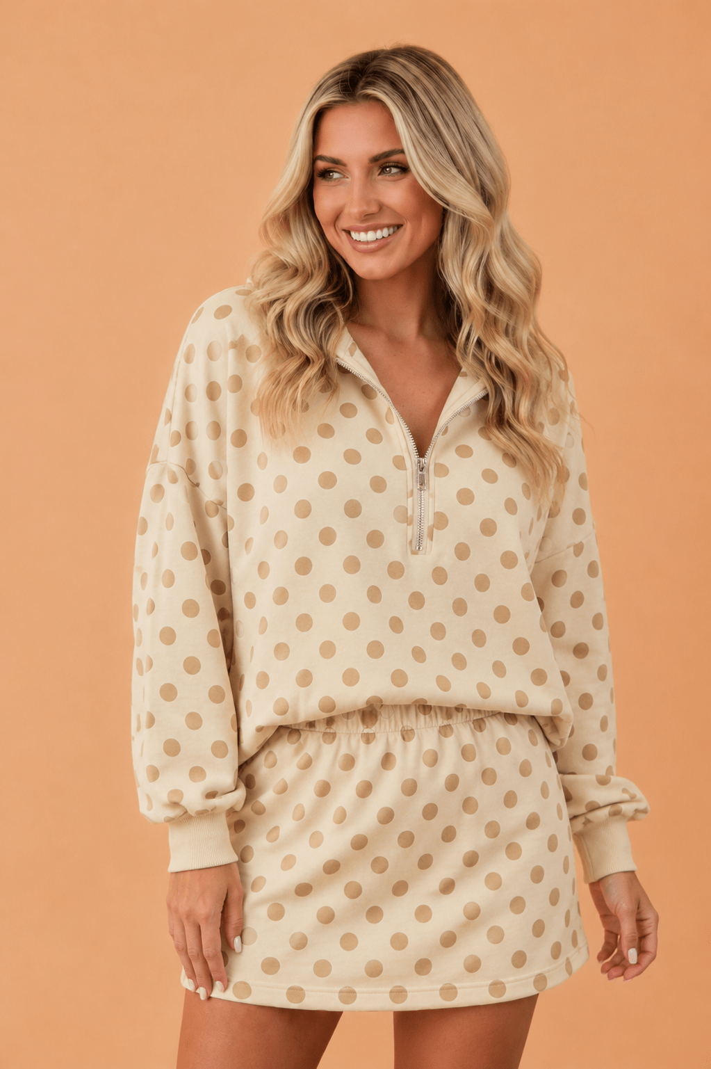 Polka Dot Hooded Top & Mini Skort Set - Rooted & Reckless Co.