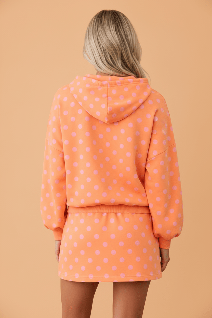 Polka Dot Hooded Top & Mini Skort Set - Rooted & Reckless Co.