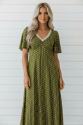 Polka Dot Lace V-Neck Smocked Maxi Dress - Rooted & Reckless Co.