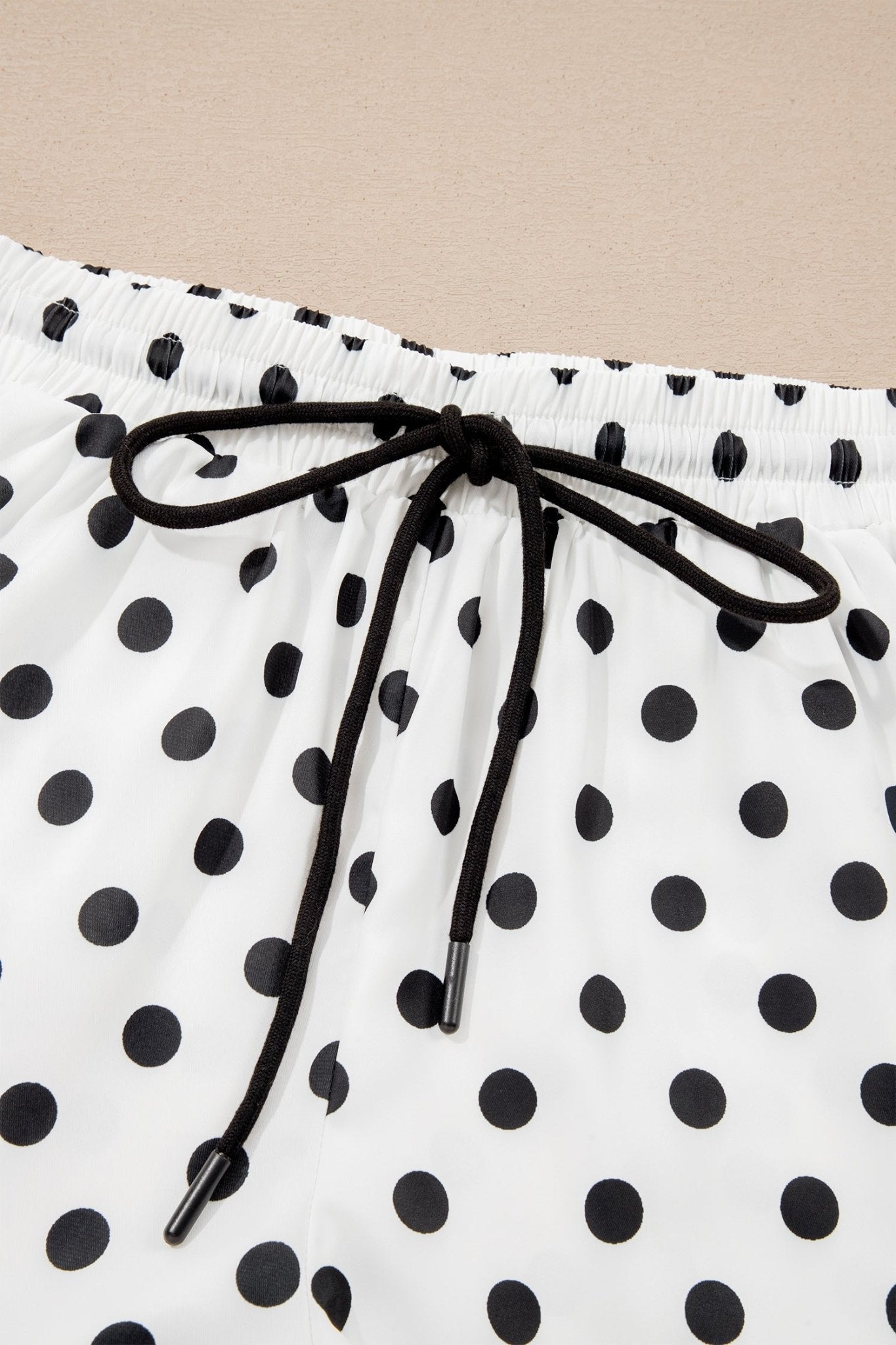 Polka Dot & Leopard Contrast Ruffle Trim Shorts - Rooted & Reckless Co.