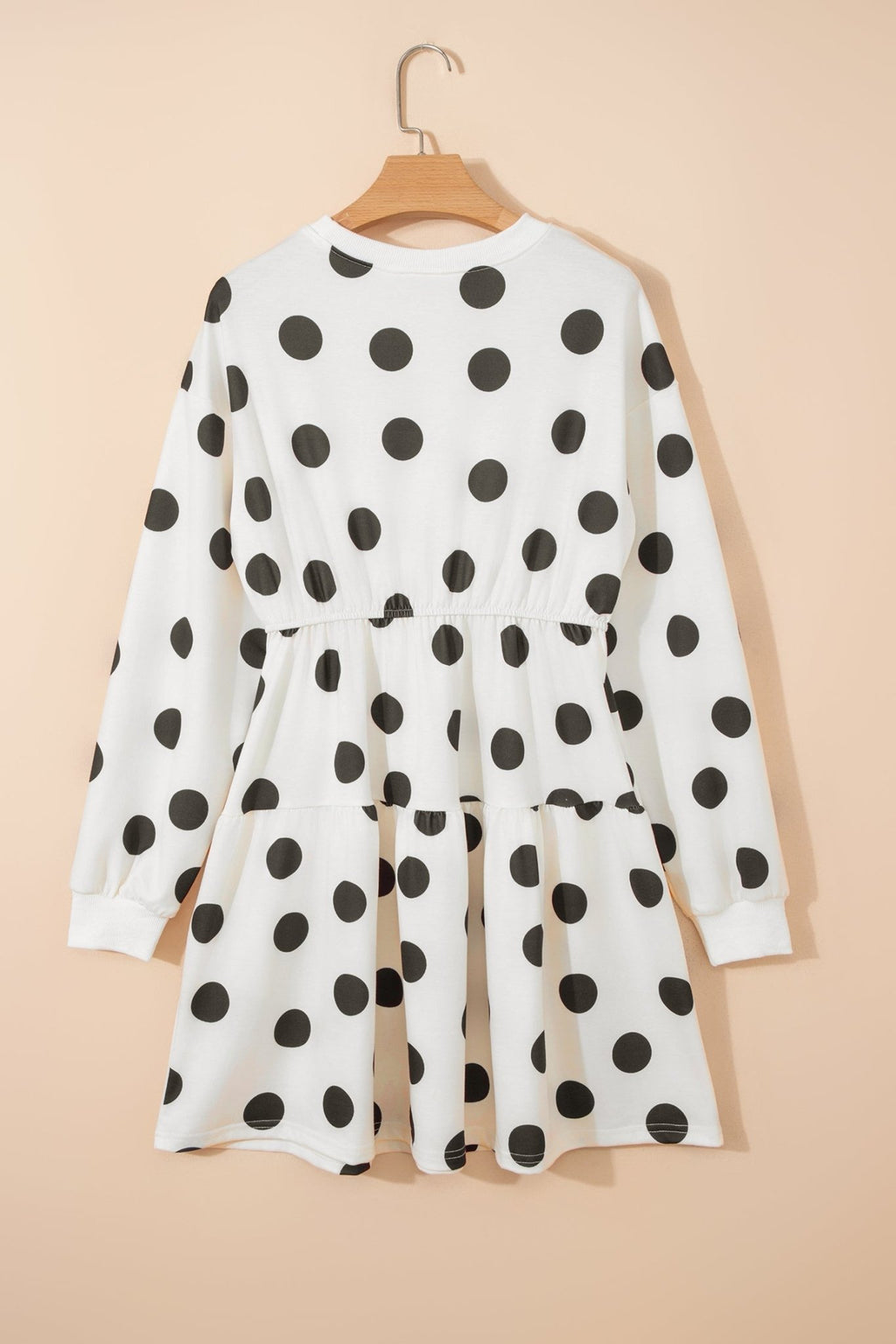 Polka Dot Long Sleeve Flared Mini Dress - Rooted & Reckless Co.