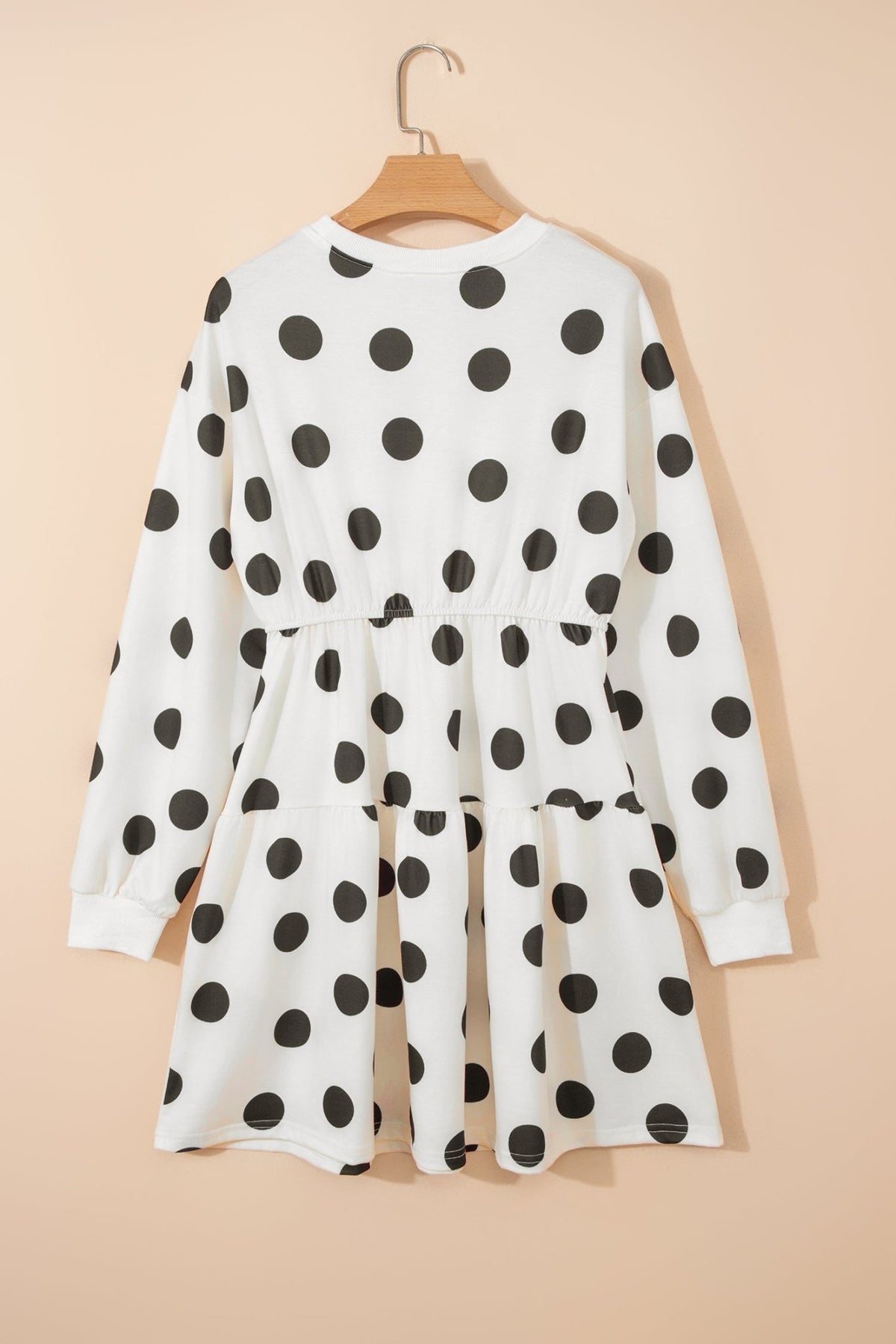 Polka Dot Long Sleeve Flared Mini Dress - Rooted & Reckless Co.