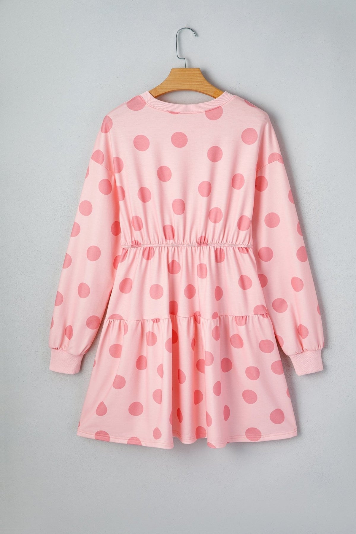 Polka Dot Long Sleeve Flared Mini Dress - Rooted & Reckless Co.