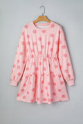 Polka Dot Long Sleeve Flared Mini Dress - Rooted & Reckless Co.