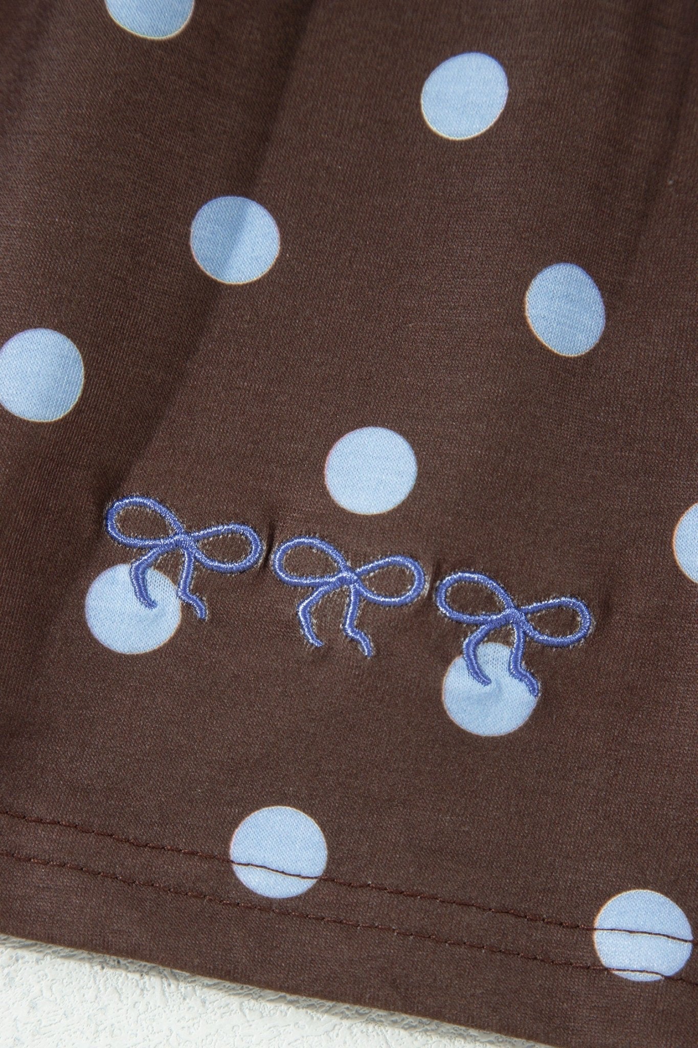 Polka Dot Long Sleeve Pullover & Bow Skort Set - Rooted & Reckless Co.