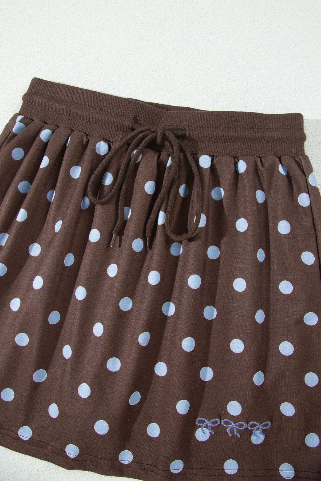 Polka Dot Long Sleeve Pullover & Bow Skort Set - Rooted & Reckless Co.