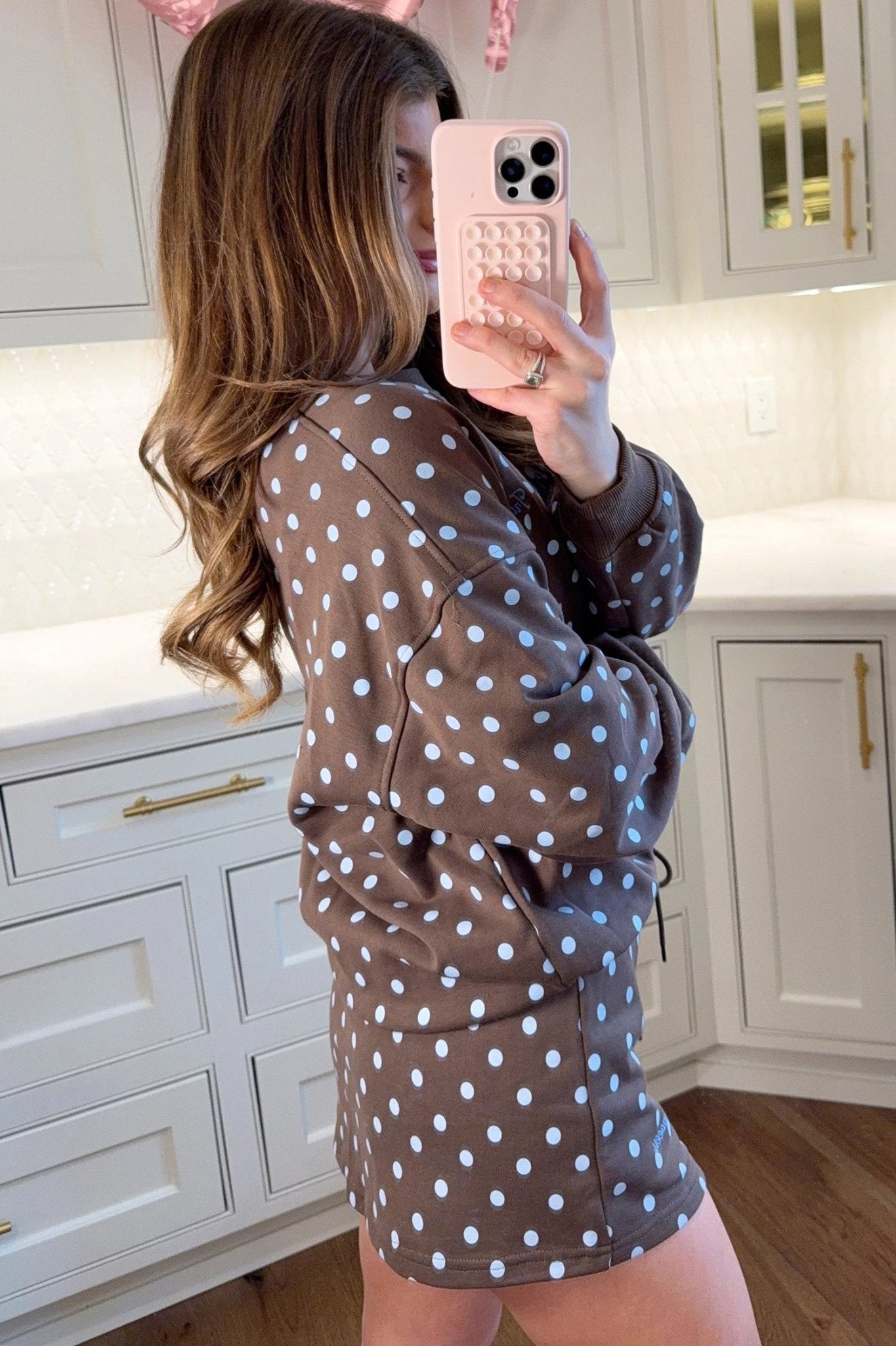 Polka Dot Long Sleeve Pullover & Bow Skort Set - Rooted & Reckless Co.