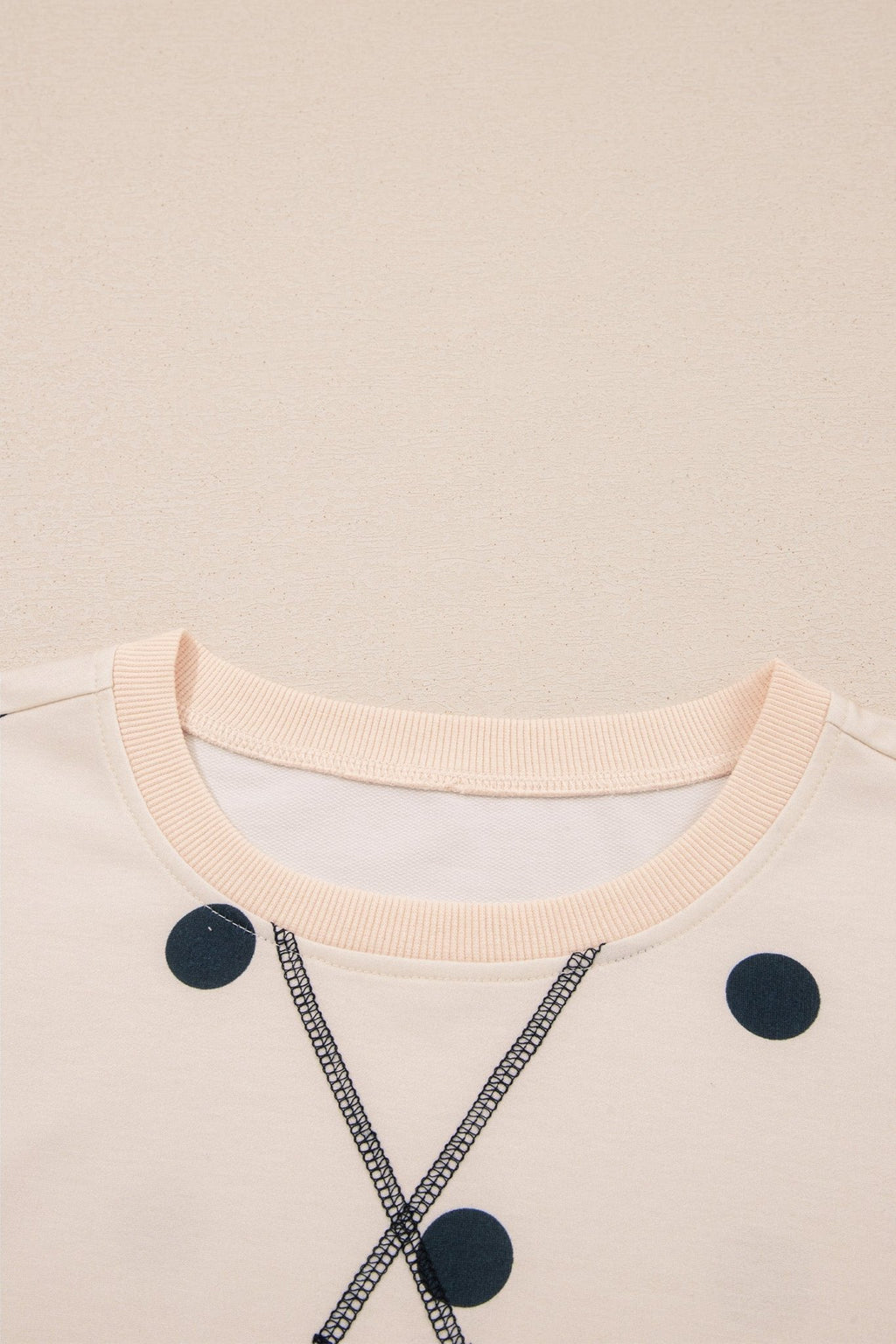 Polka Dot Long Sleeve Split Hem Sweatshirt - Rooted & Reckless Co.