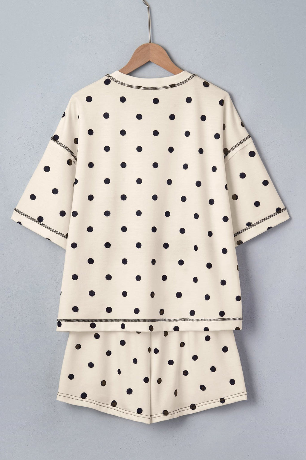 Polka Dot Loose Tee & Drawstring Shorts Set - Rooted & Reckless Co.