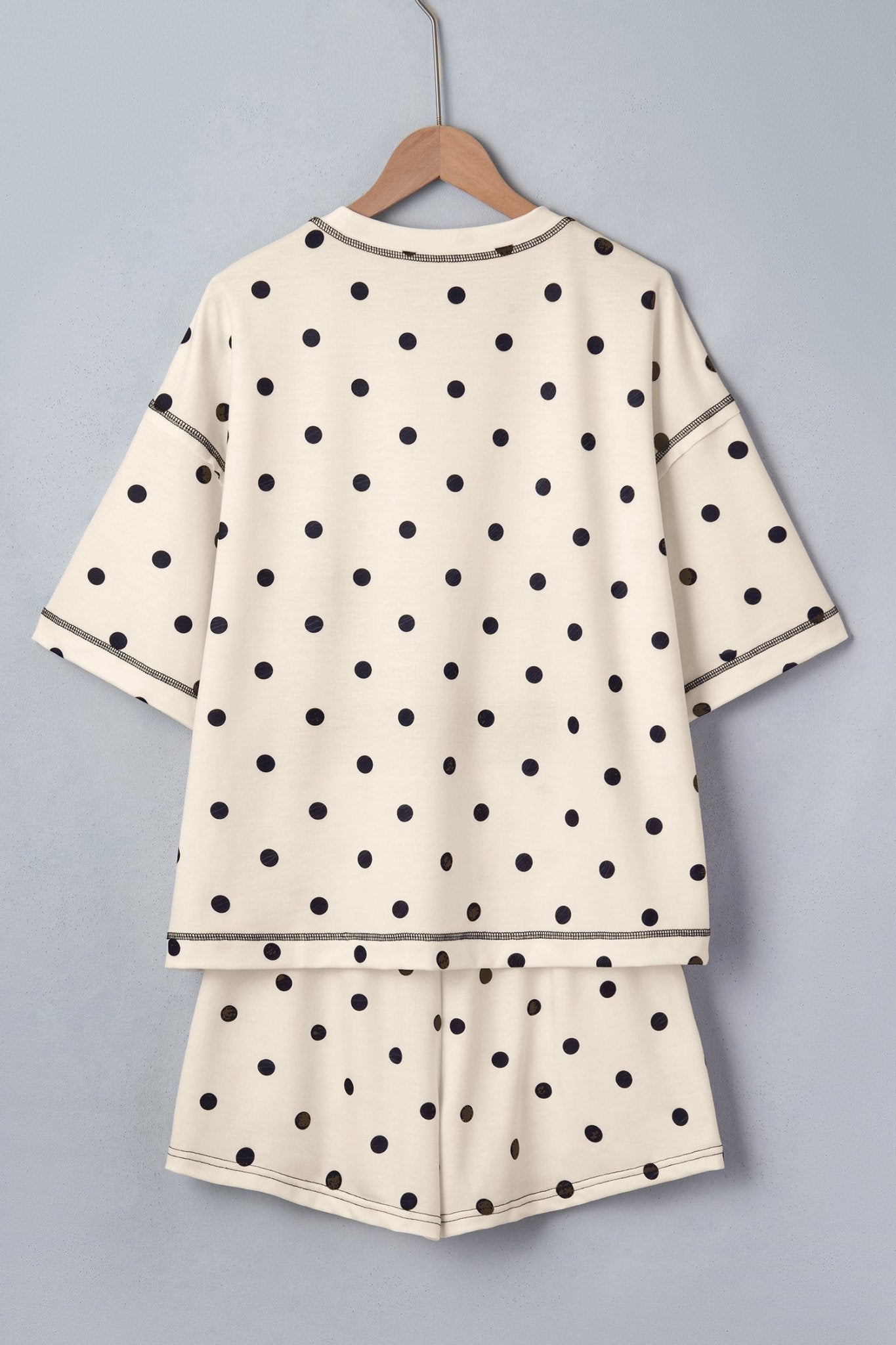Polka Dot Loose Tee & Drawstring Shorts Set - Rooted & Reckless Co.