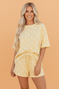 Polka Dot Loose Tee & Drawstring Shorts Set - Rooted & Reckless Co.