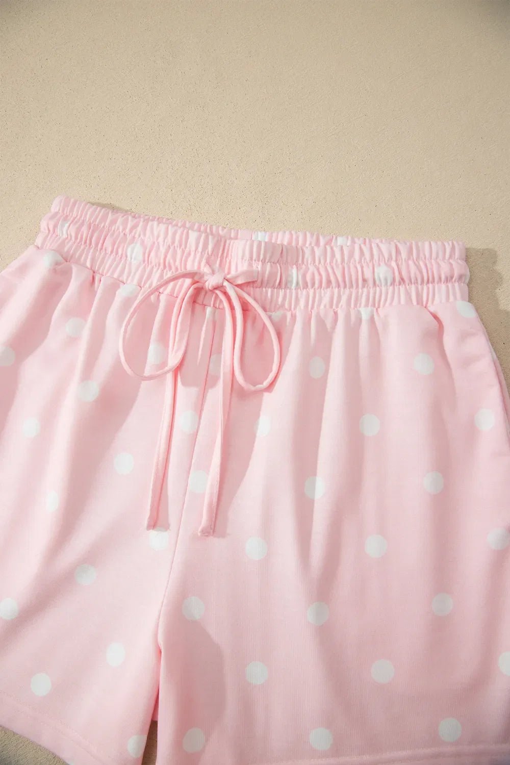 Polka Dot Loose Tee & Drawstring Shorts Set - Rooted & Reckless Co.