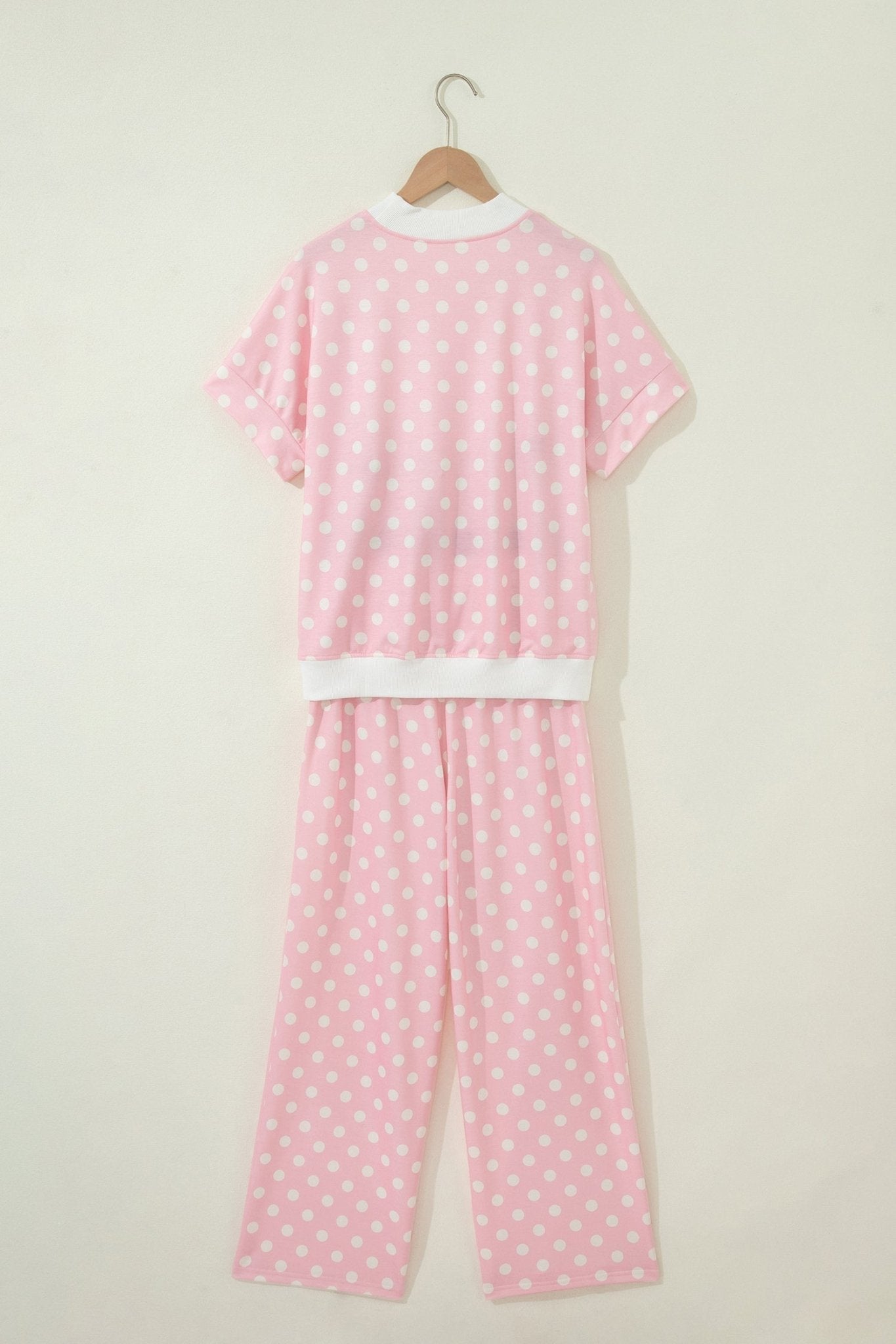 Polka Dot Mock Neck Top & Pants Set - Rooted & Reckless Co.