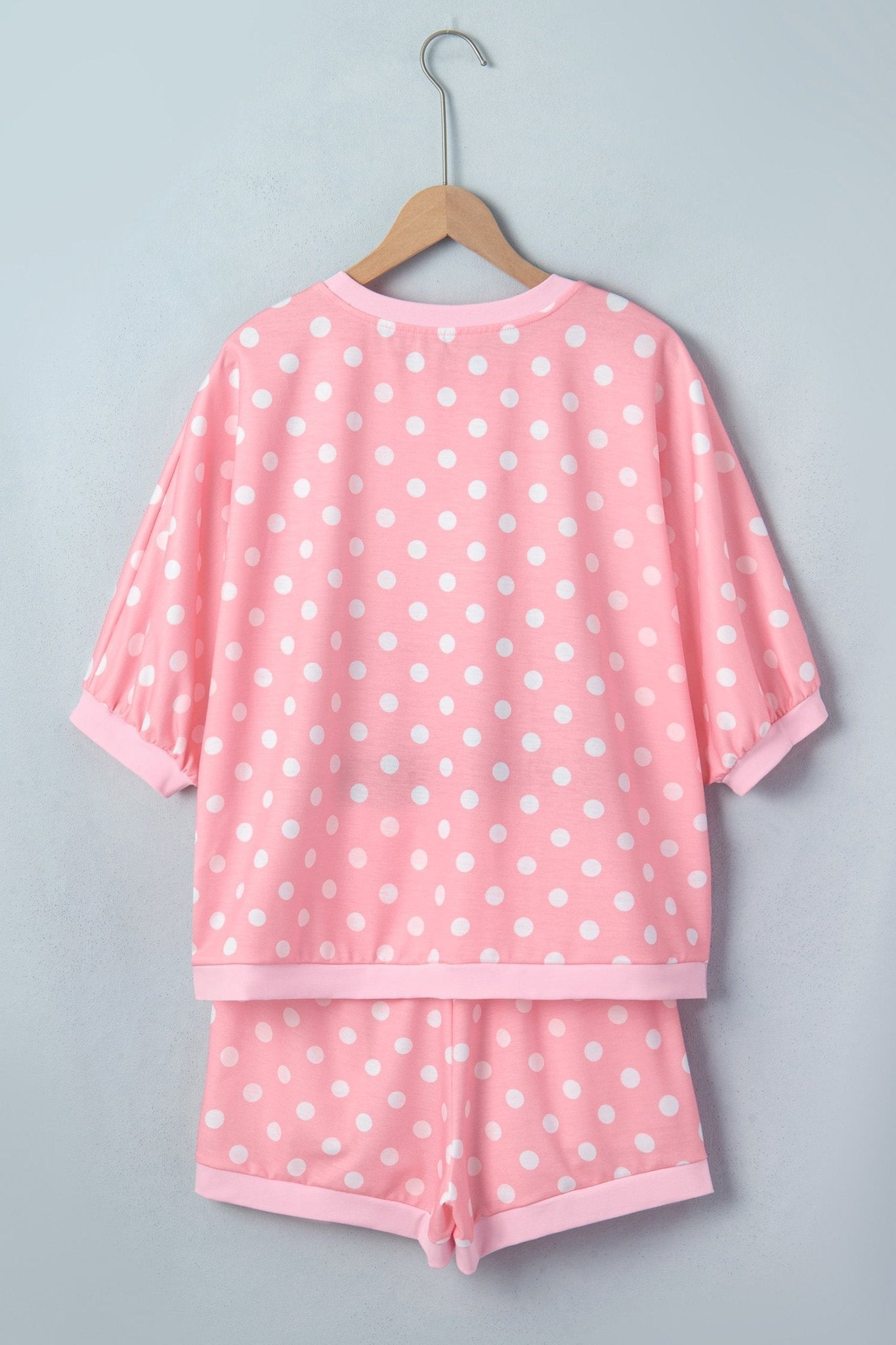 Polka Dot Oversized Top & Drawstring Shorts Set - Rooted & Reckless Co.