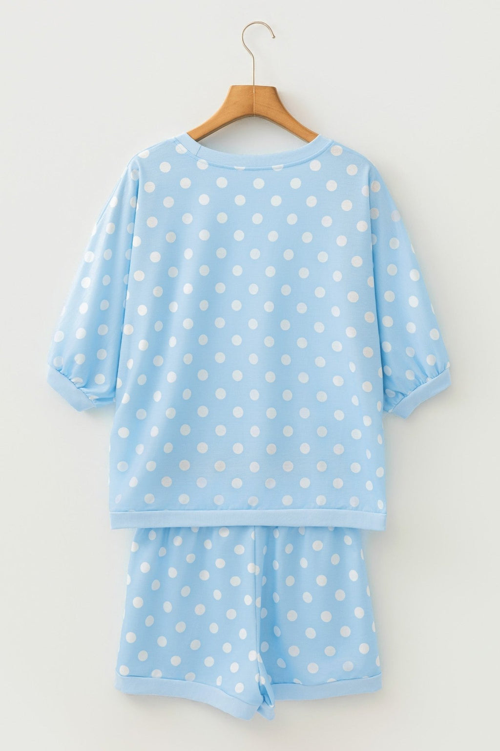 Polka Dot Oversized Top & Drawstring Shorts Set - Rooted & Reckless Co.