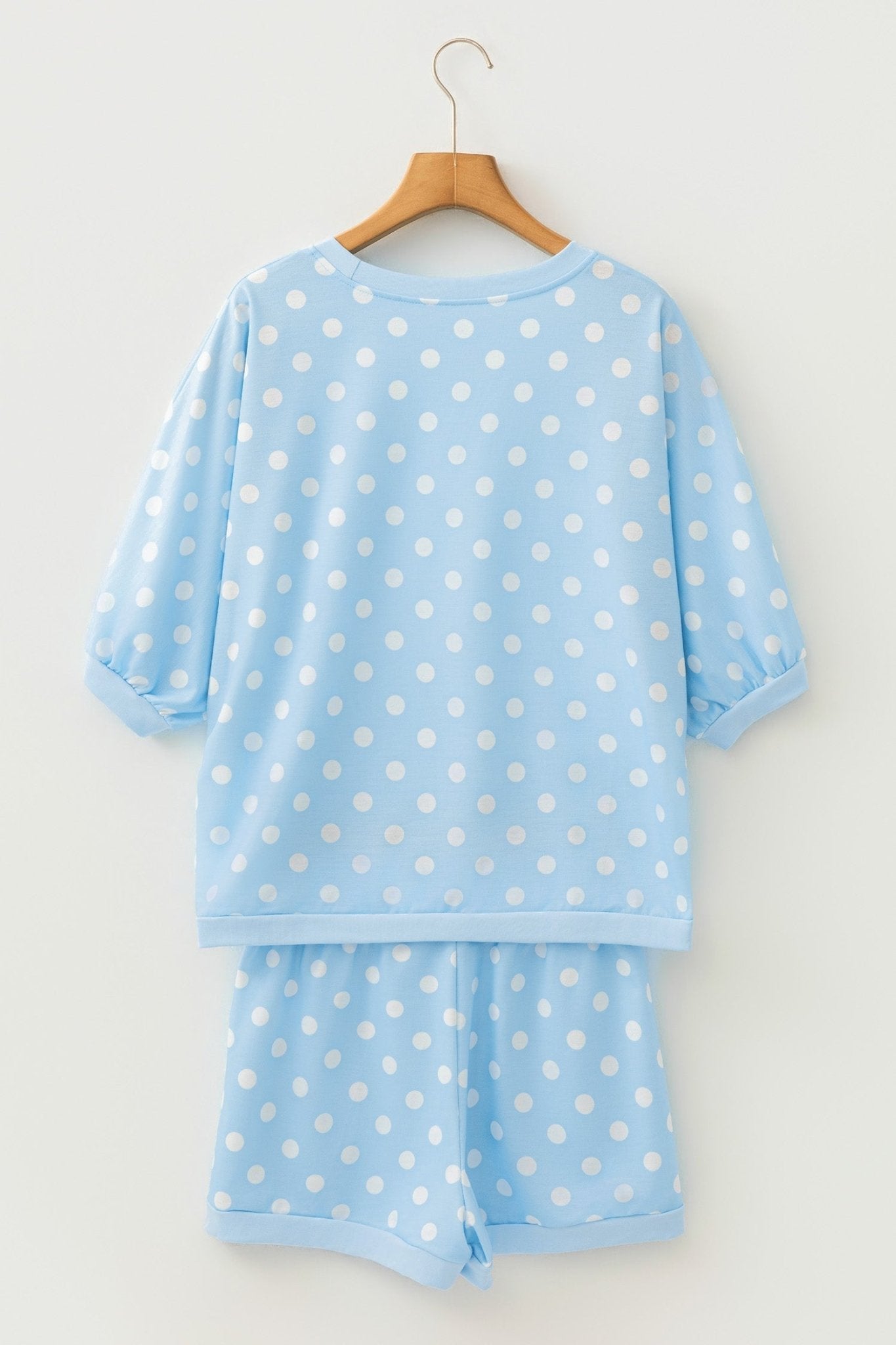 Polka Dot Oversized Top & Drawstring Shorts Set - Rooted & Reckless Co.