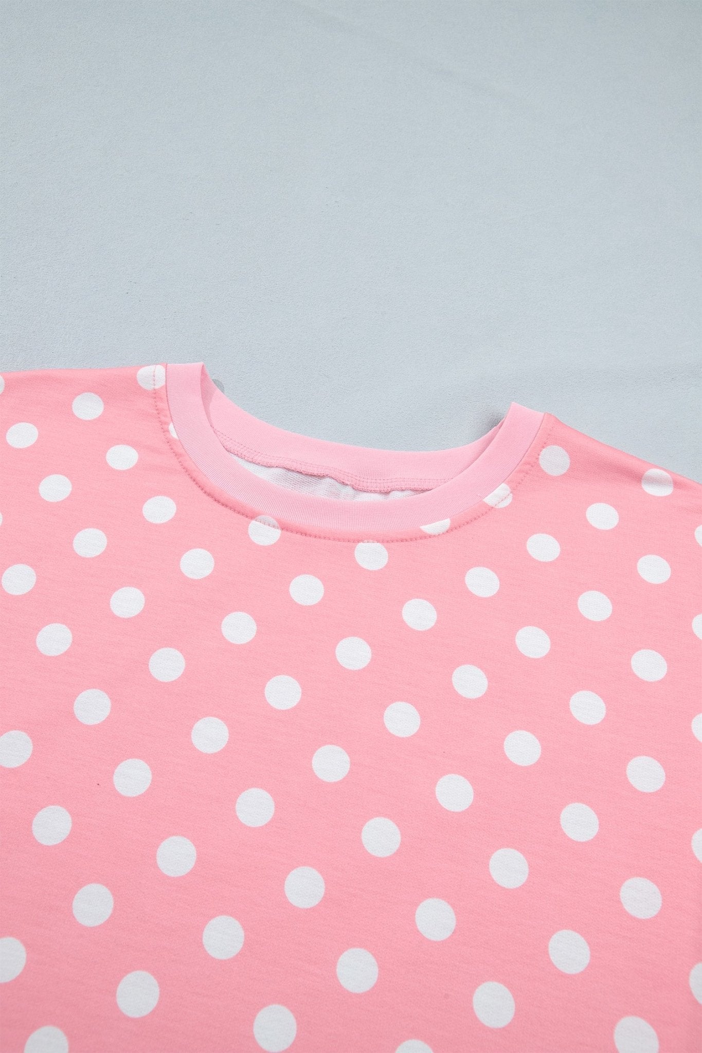 Polka Dot Oversized Top & Drawstring Shorts Set - Rooted & Reckless Co.