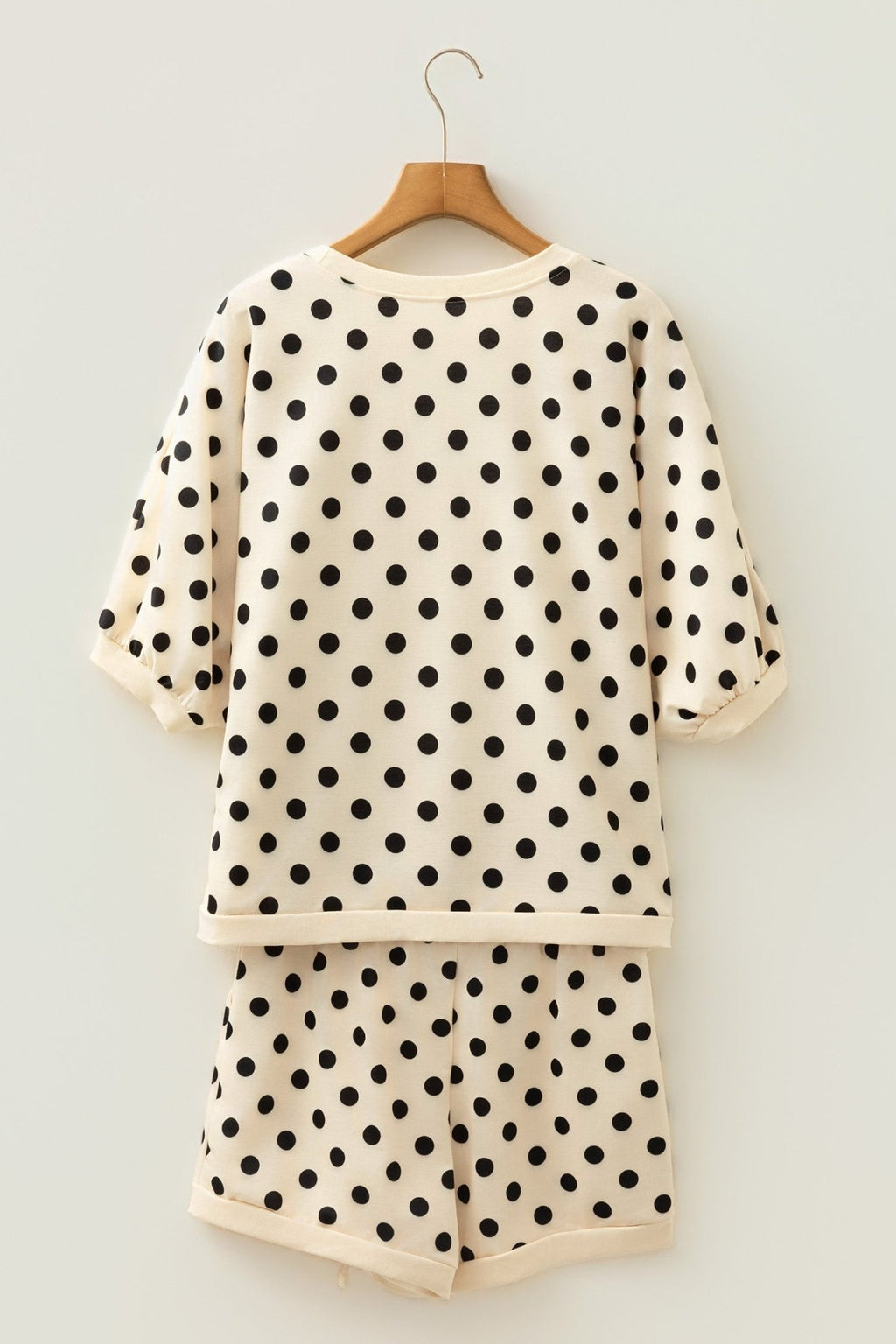 Polka Dot Oversized Top & Drawstring Shorts Set - Rooted & Reckless Co.