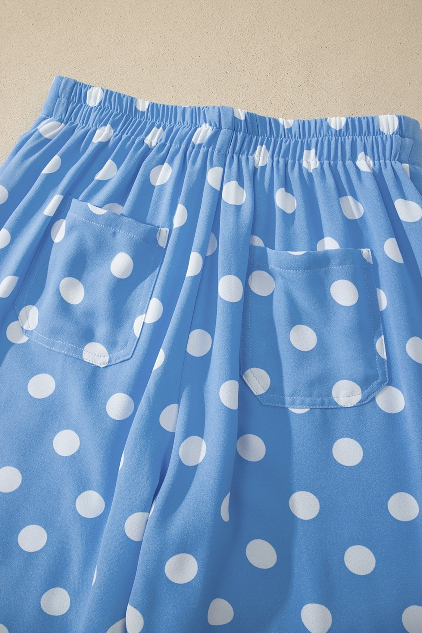 Polka Dot Patch Pocket Straight Leg Pants - Rooted & Reckless Co.