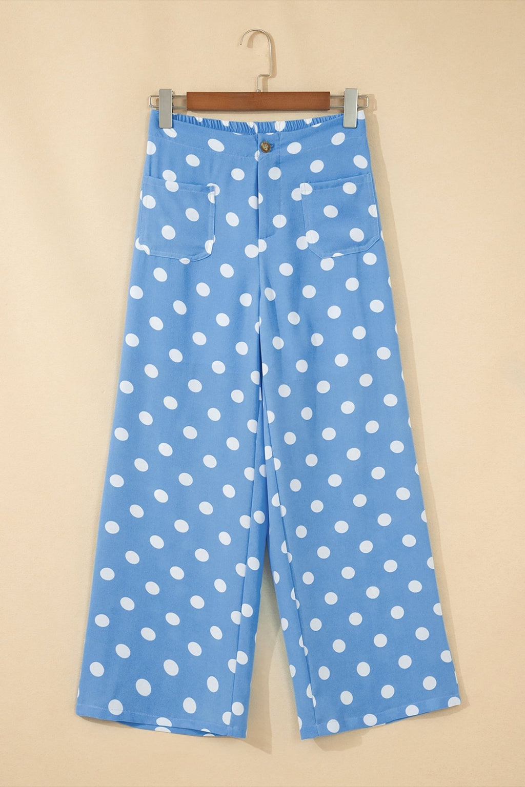 Polka Dot Patch Pocket Straight Leg Pants - Rooted & Reckless Co.