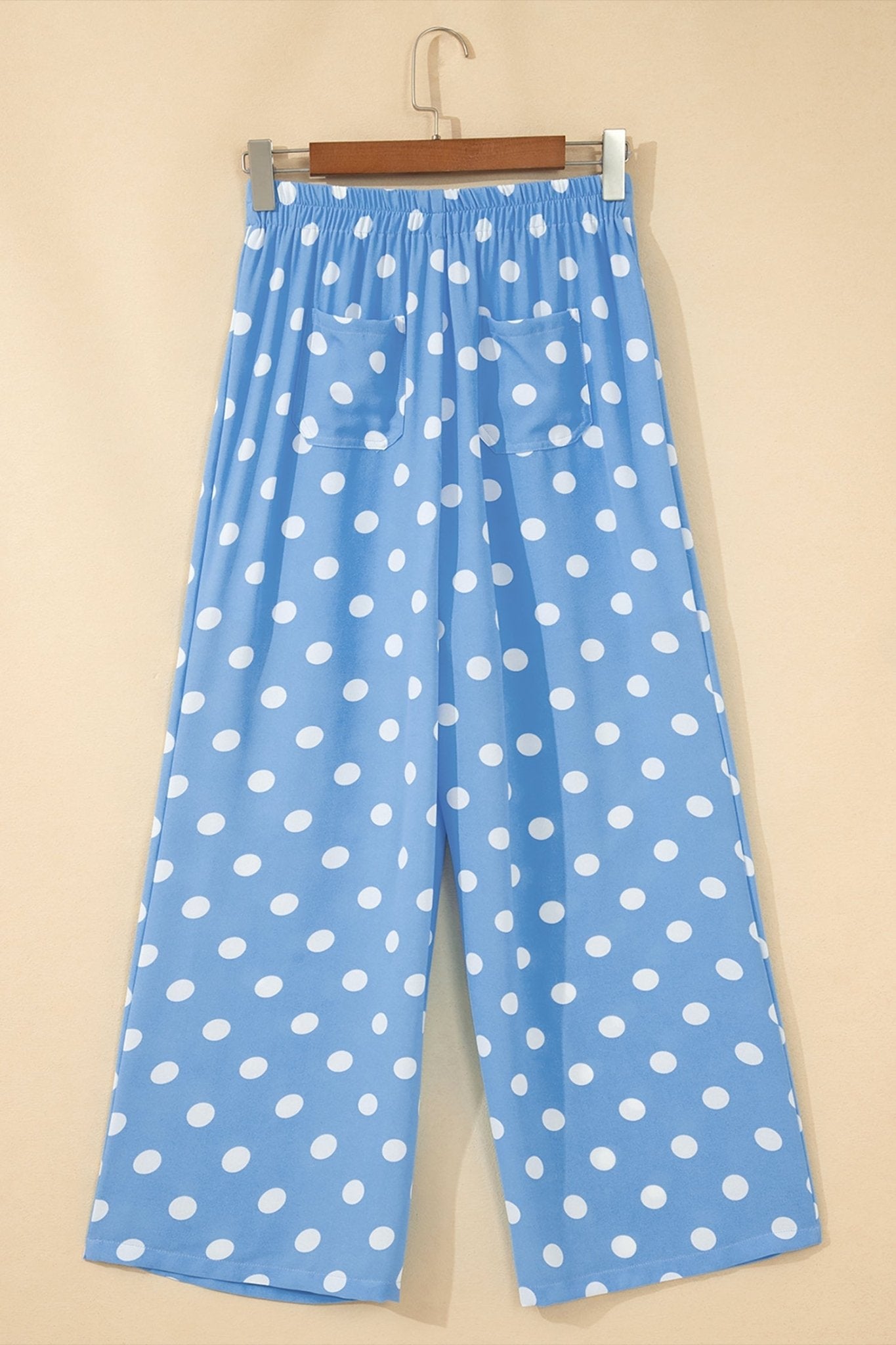 Polka Dot Patch Pocket Straight Leg Pants - Rooted & Reckless Co.