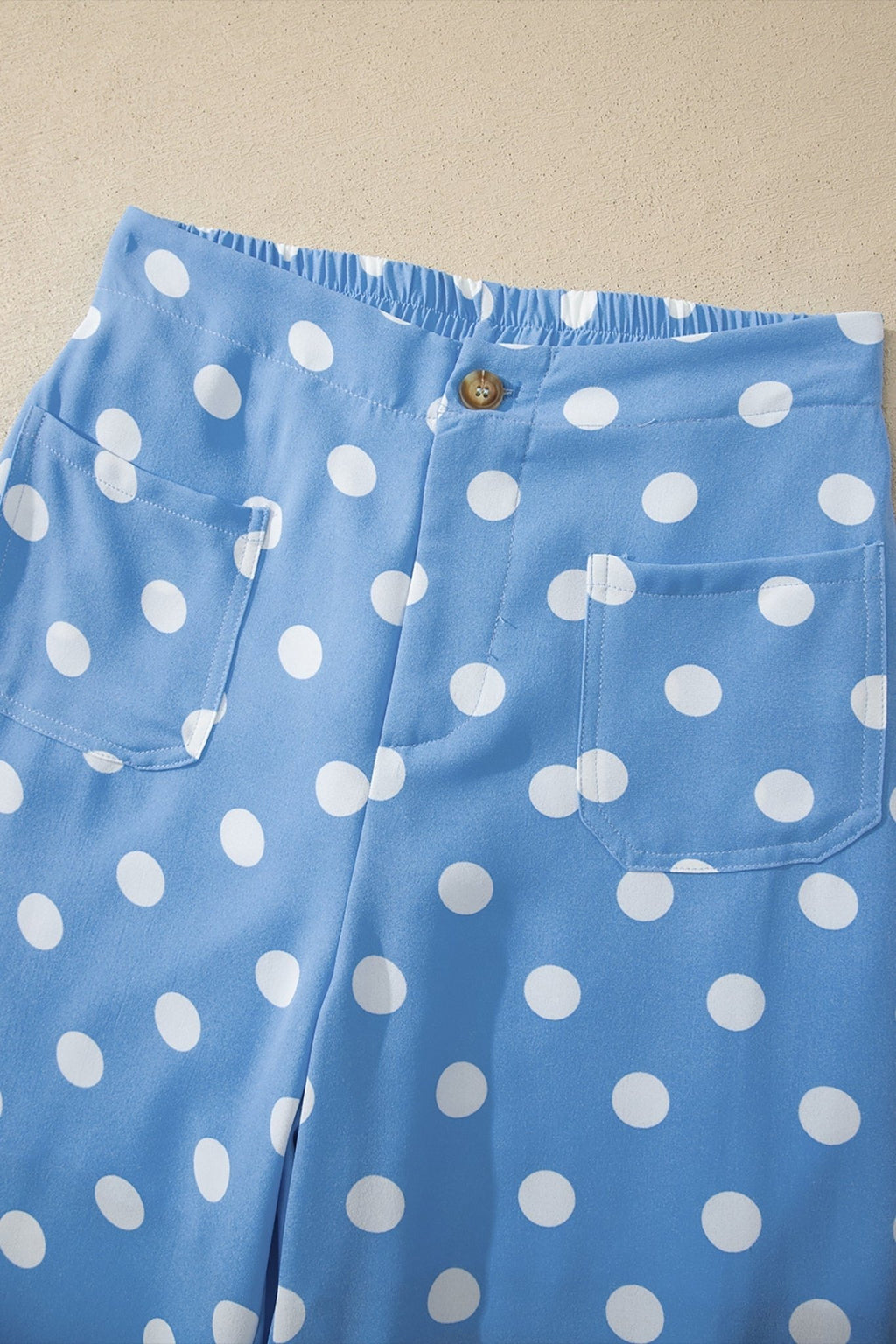 Polka Dot Patch Pocket Straight Leg Pants - Rooted & Reckless Co.