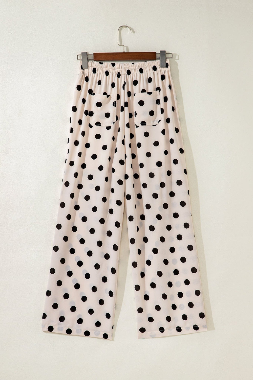 Polka Dot Patch Pocket Wide Leg Pants - Rooted & Reckless Co.