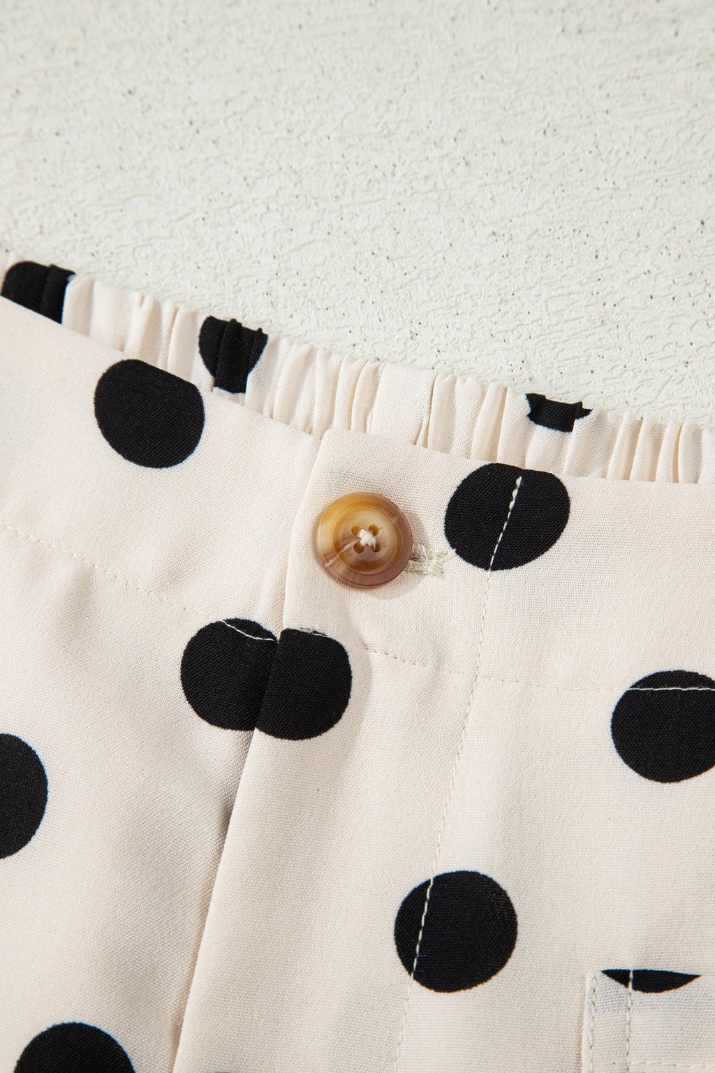 Polka Dot Patch Pocket Wide Leg Pants - Rooted & Reckless Co.