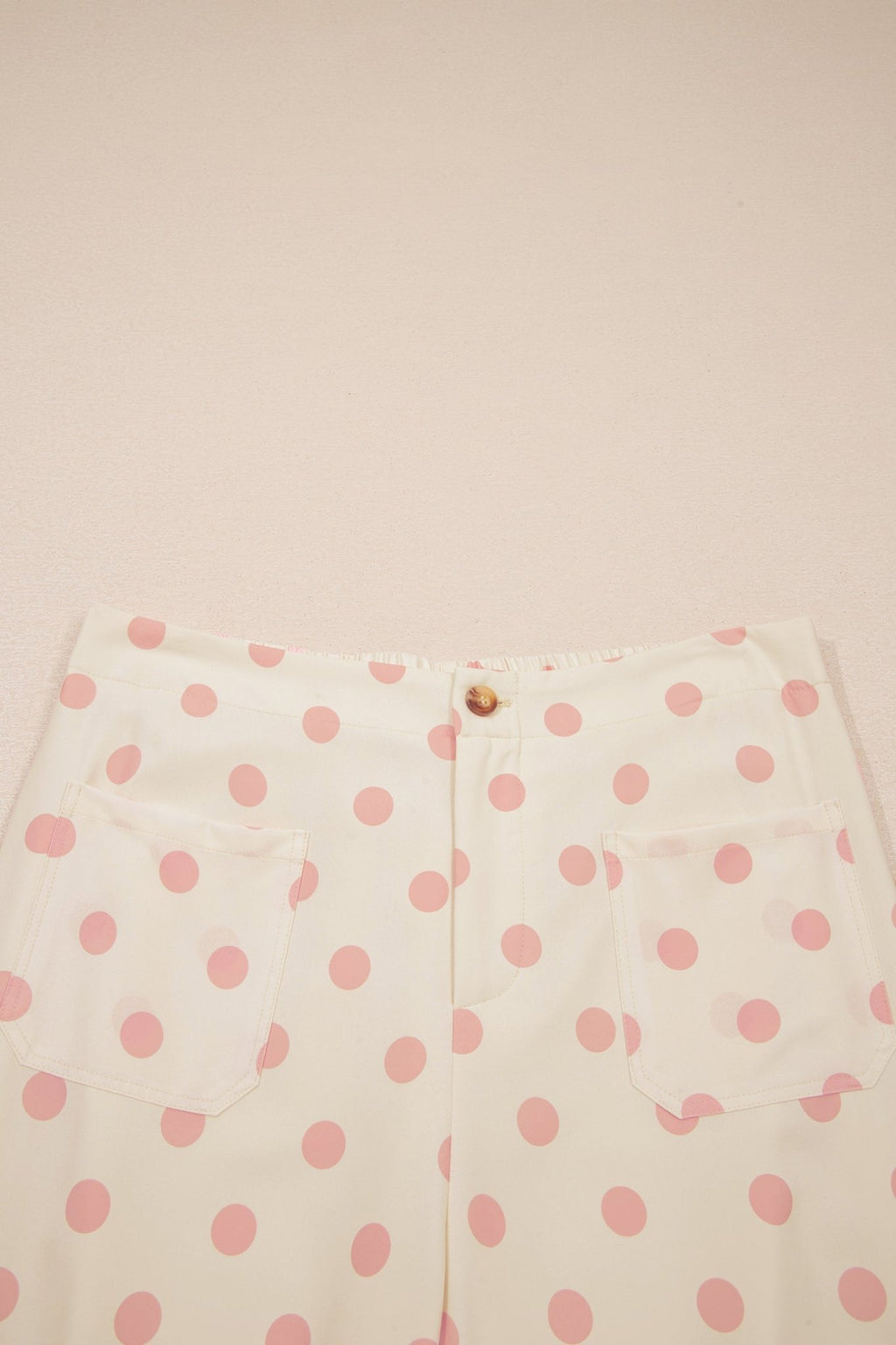 Polka Dot Patch Pocket Wide Leg Pants - Rooted & Reckless Co.