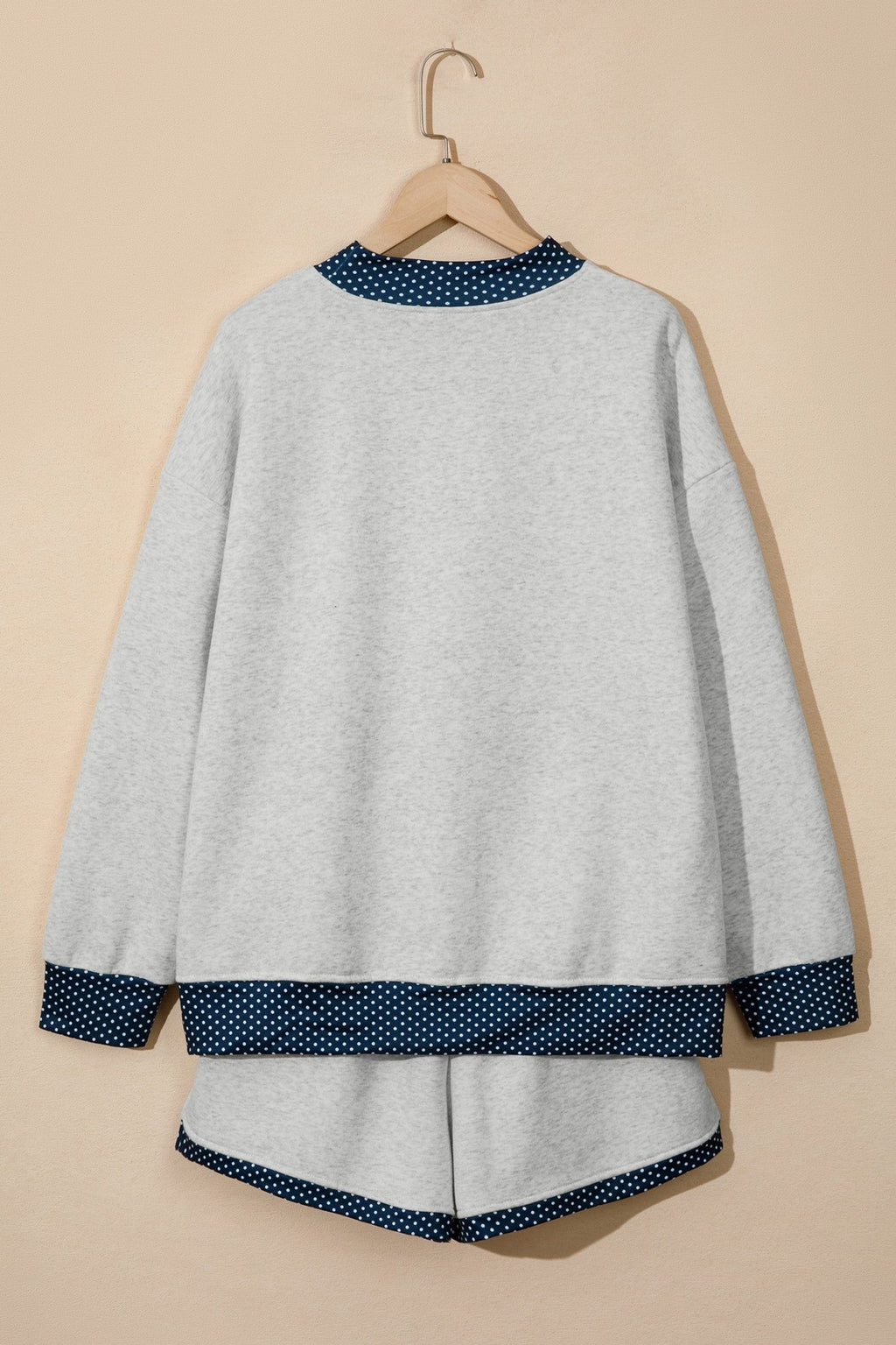 Polka Dot Patchwork Sweatshirt & Shorts Set - Rooted & Reckless Co.
