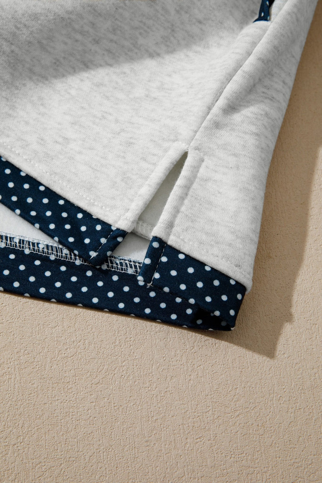 Polka Dot Patchwork Sweatshirt & Shorts Set - Rooted & Reckless Co.