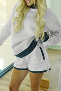 Polka Dot Patchwork Sweatshirt & Shorts Set - Rooted & Reckless Co.