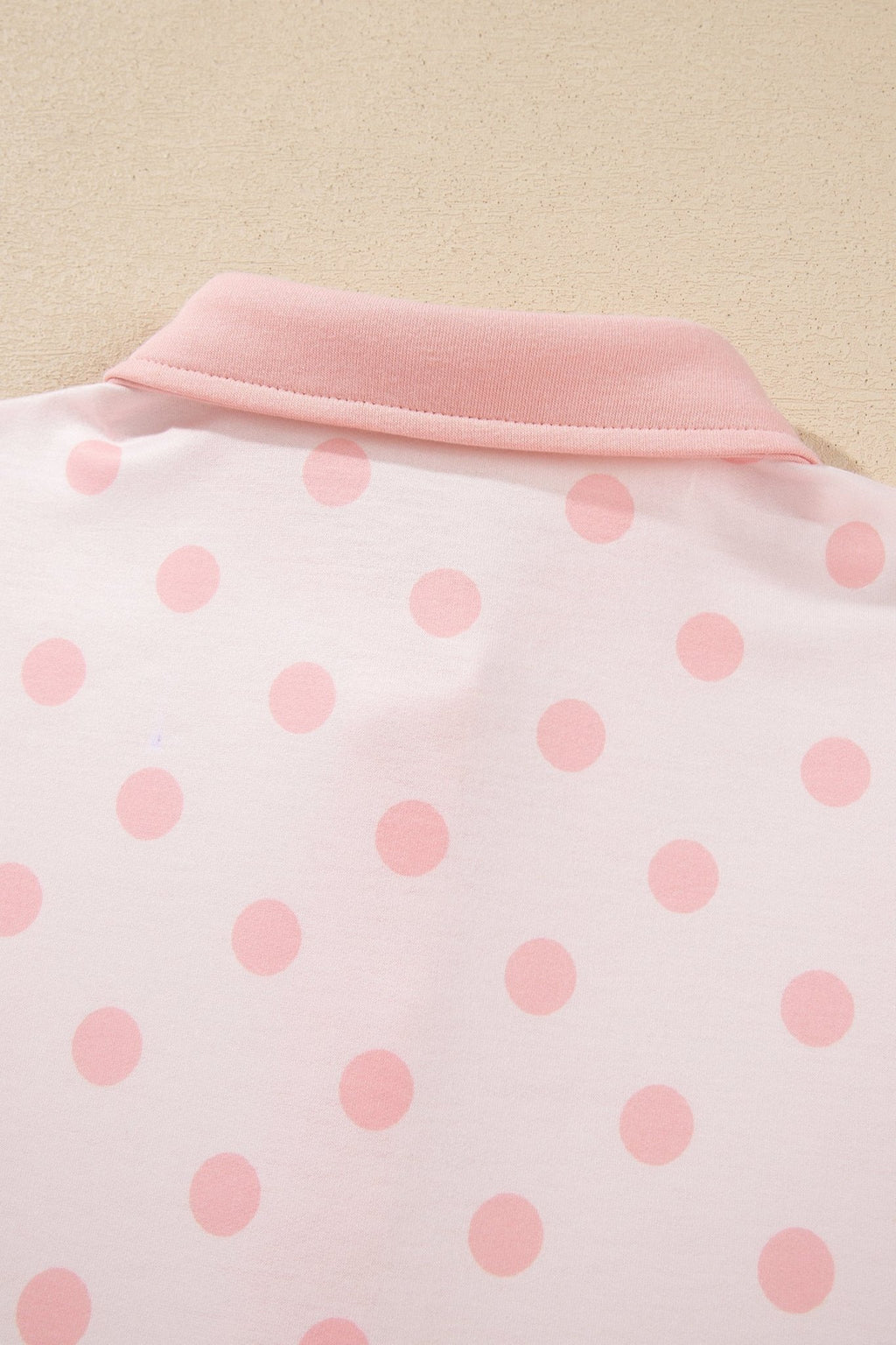 Polka Dot Polo Pullover & Elastic Waist Shorts Set - Rooted & Reckless Co.