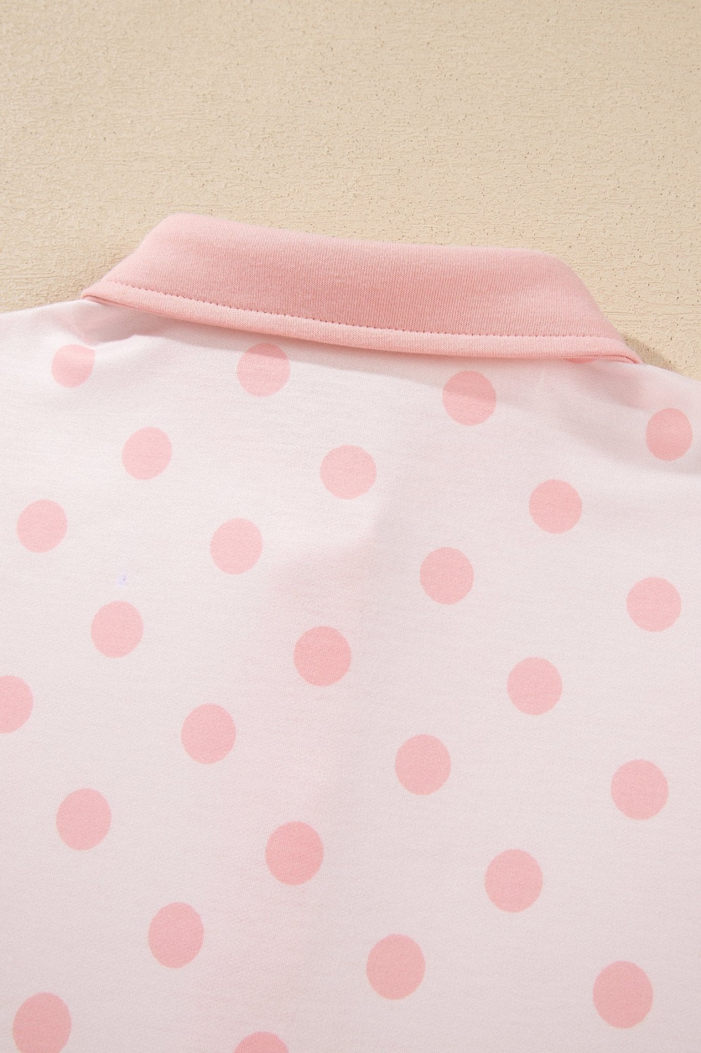 Polka Dot Polo Pullover & Elastic Waist Shorts Set - Rooted & Reckless Co.