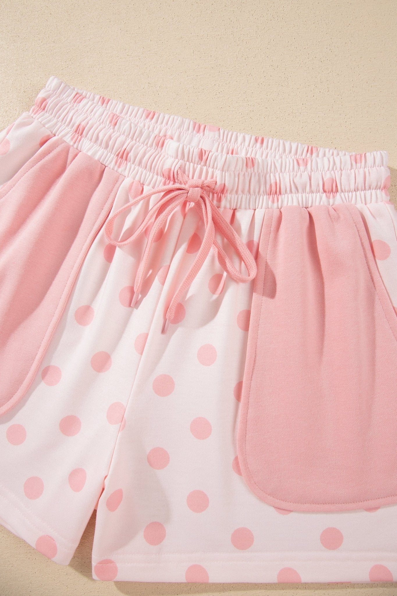Polka Dot Polo Pullover & Elastic Waist Shorts Set - Rooted & Reckless Co.