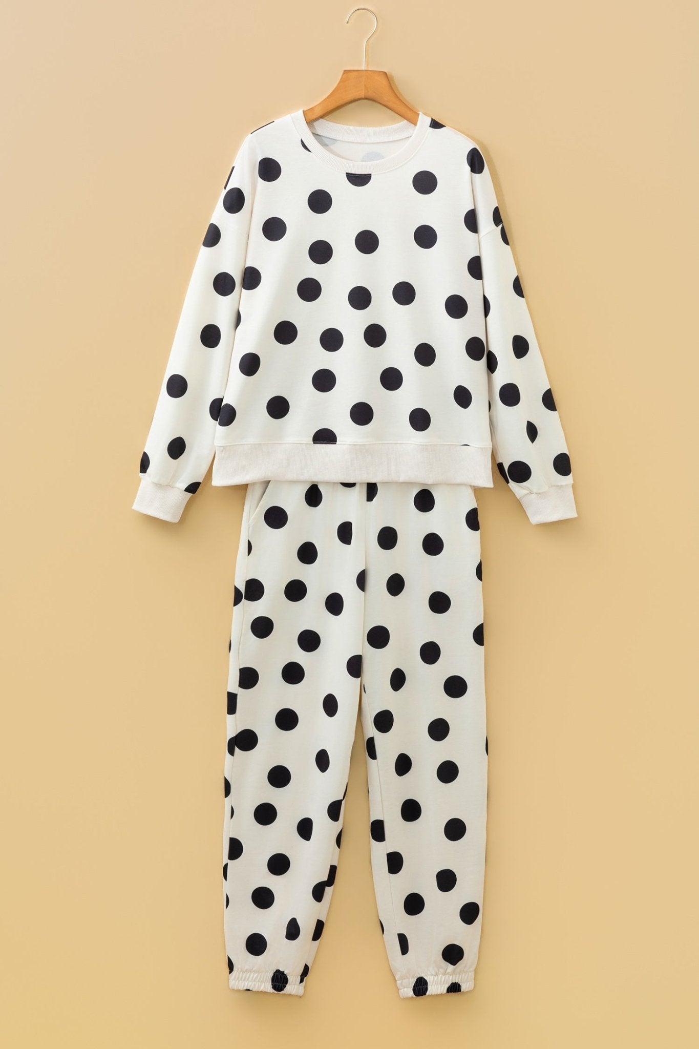 Polka Dot Pullover and Jogger Pants Set - Rooted & Reckless Co.