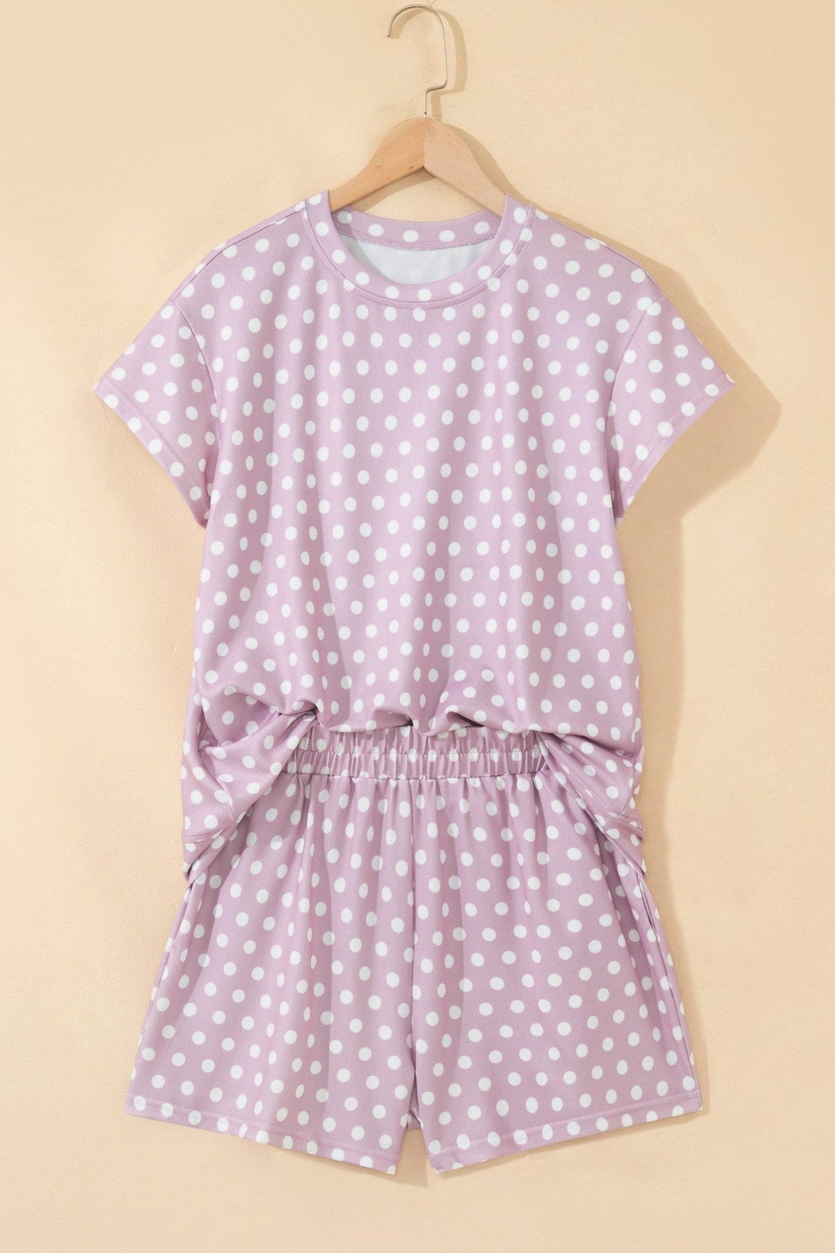 Polka Dot Relaxed Top & Drawning Shorts Set - Rooted & Reckless Co.