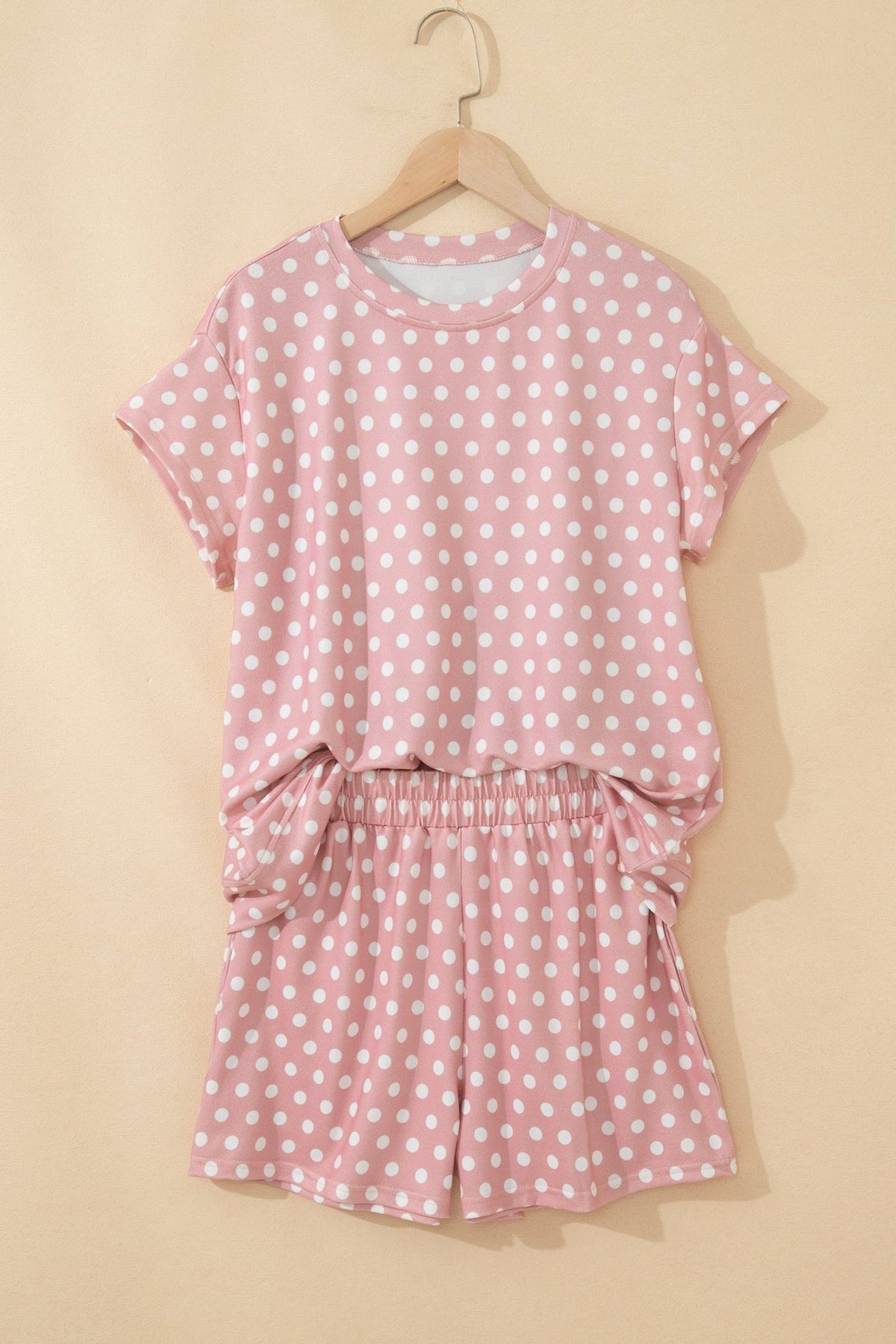 Polka Dot Relaxed Top & Drawning Shorts Set - Rooted & Reckless Co.