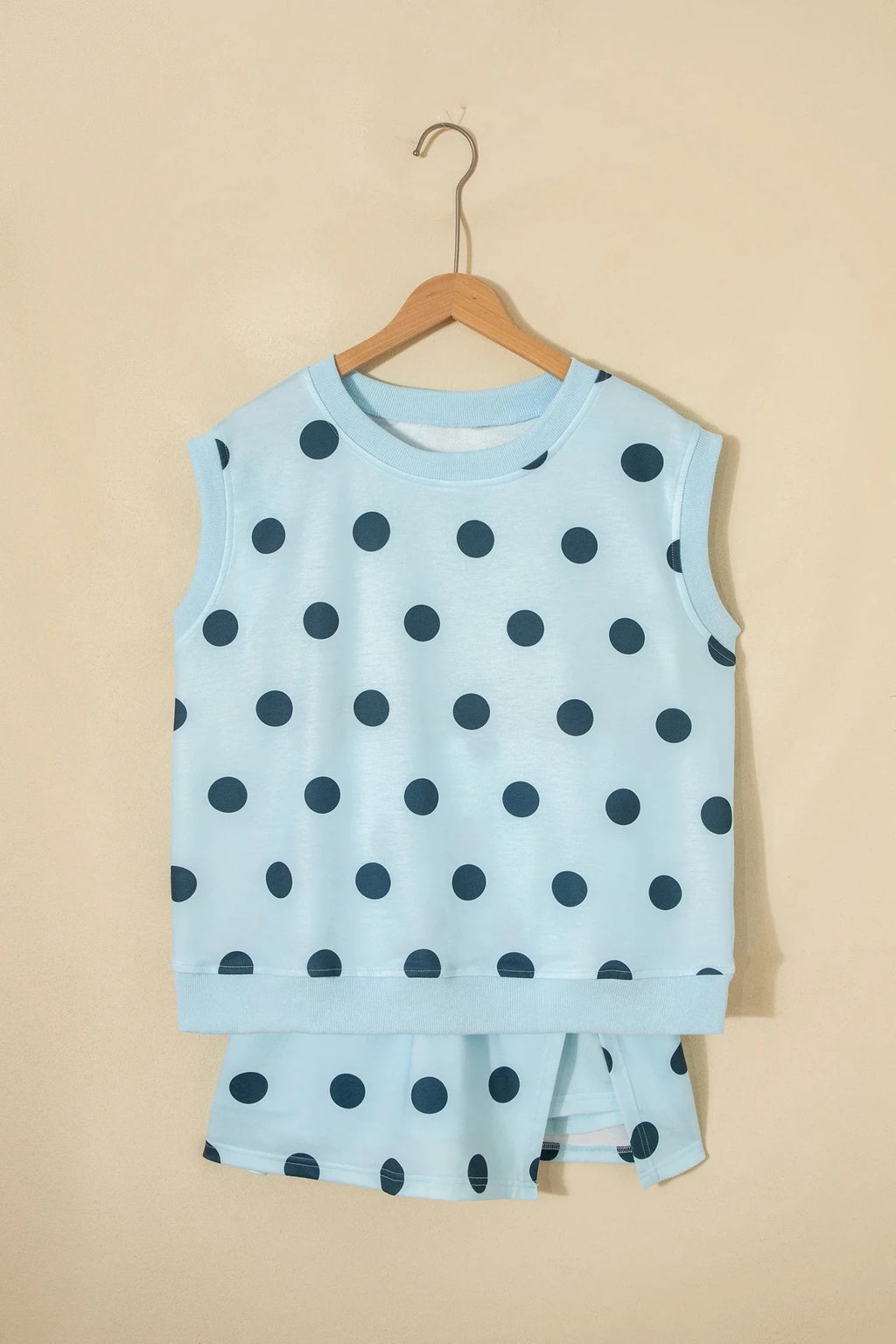 Polka Dot Ribbed Trim Tank & Mini Skort Set - Rooted & Reckless Co.