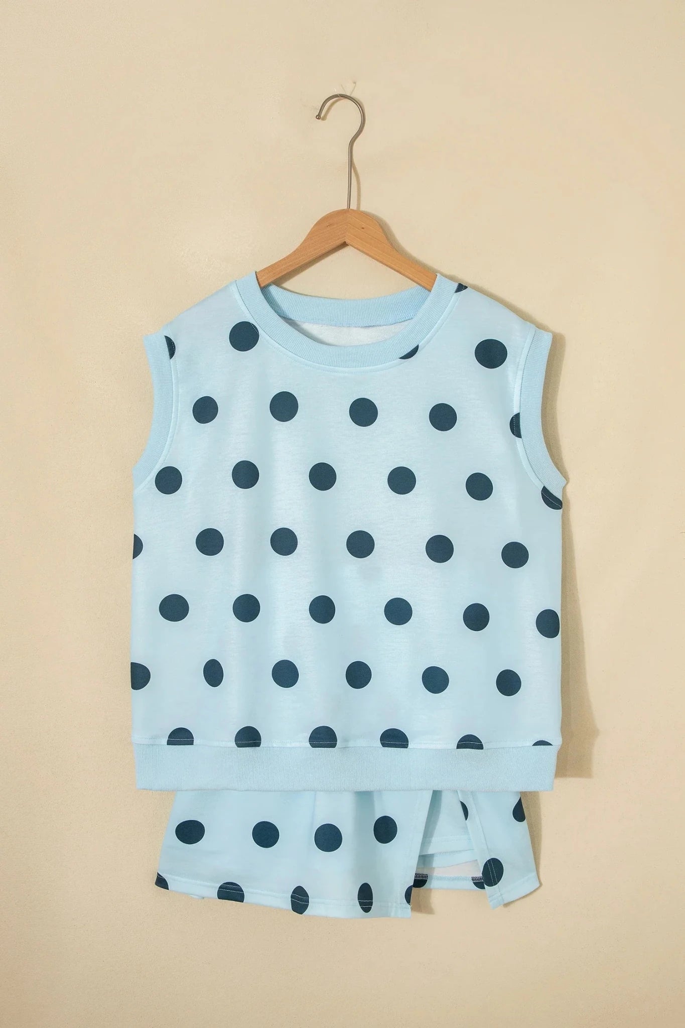 Polka Dot Ribbed Trim Tank & Mini Skort Set - Rooted & Reckless Co.