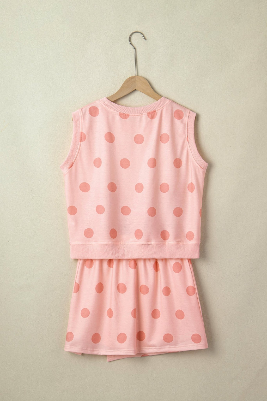 Polka Dot Ribbed Trim Tank & Mini Skort Set - Rooted & Reckless Co.