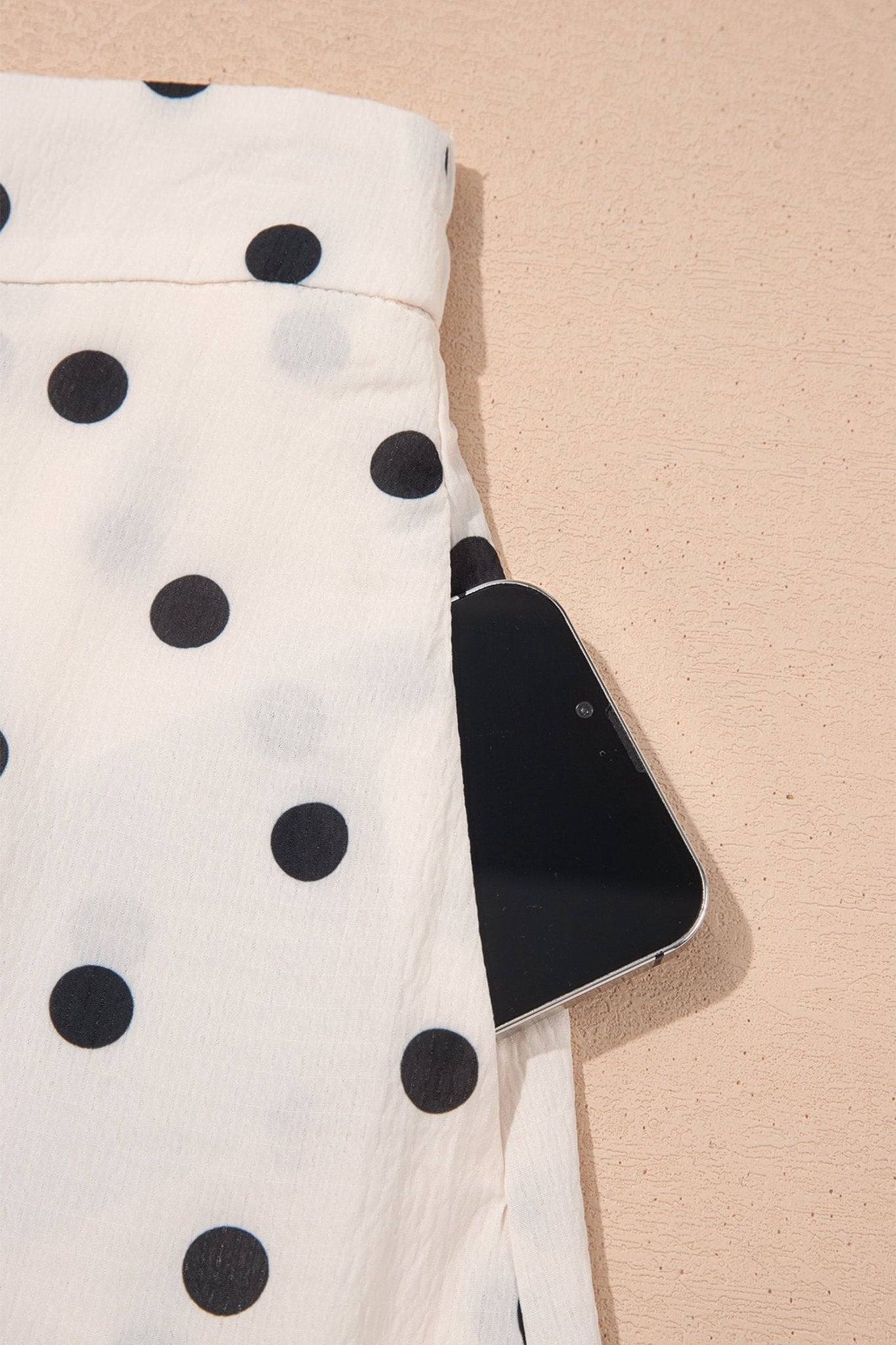 Polka Dot Ruffle Side Slit Maxi Skirt - Rooted & Reckless Co.