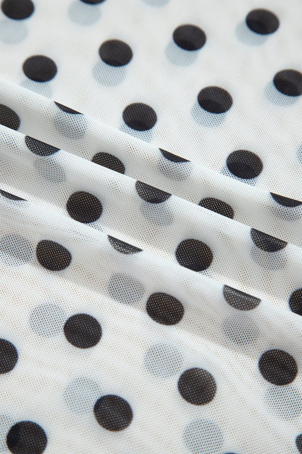 Polka Dot Sheer Mesh Long Sleeve Shift Top - Rooted & Reckless Co.