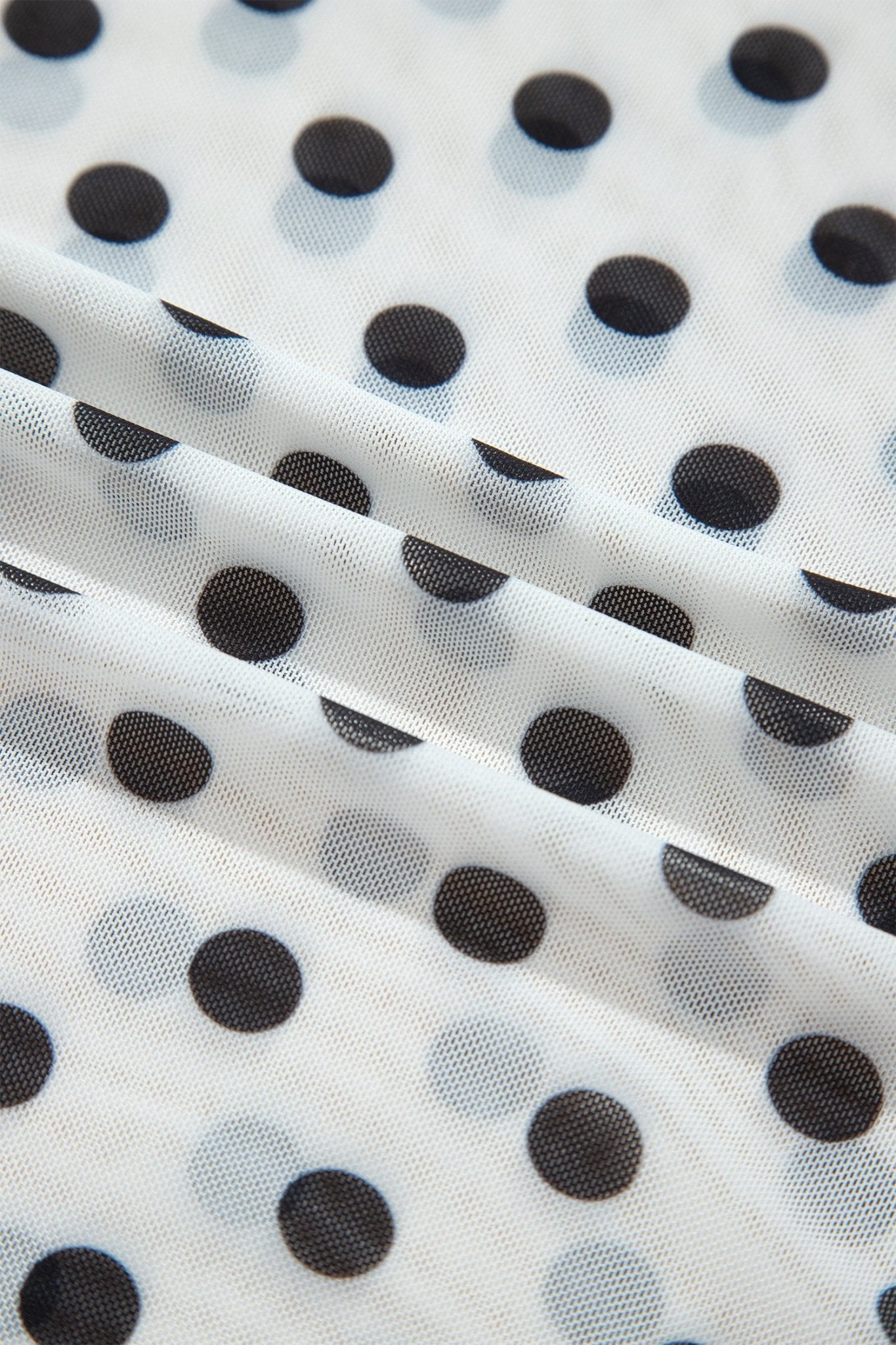 Polka Dot Sheer Mesh Long Sleeve Shift Top - Rooted & Reckless Co.